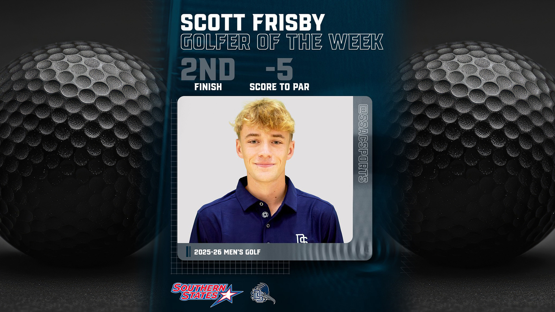 Men's Golf-Scott Frisby SSAC POW 10/21/25