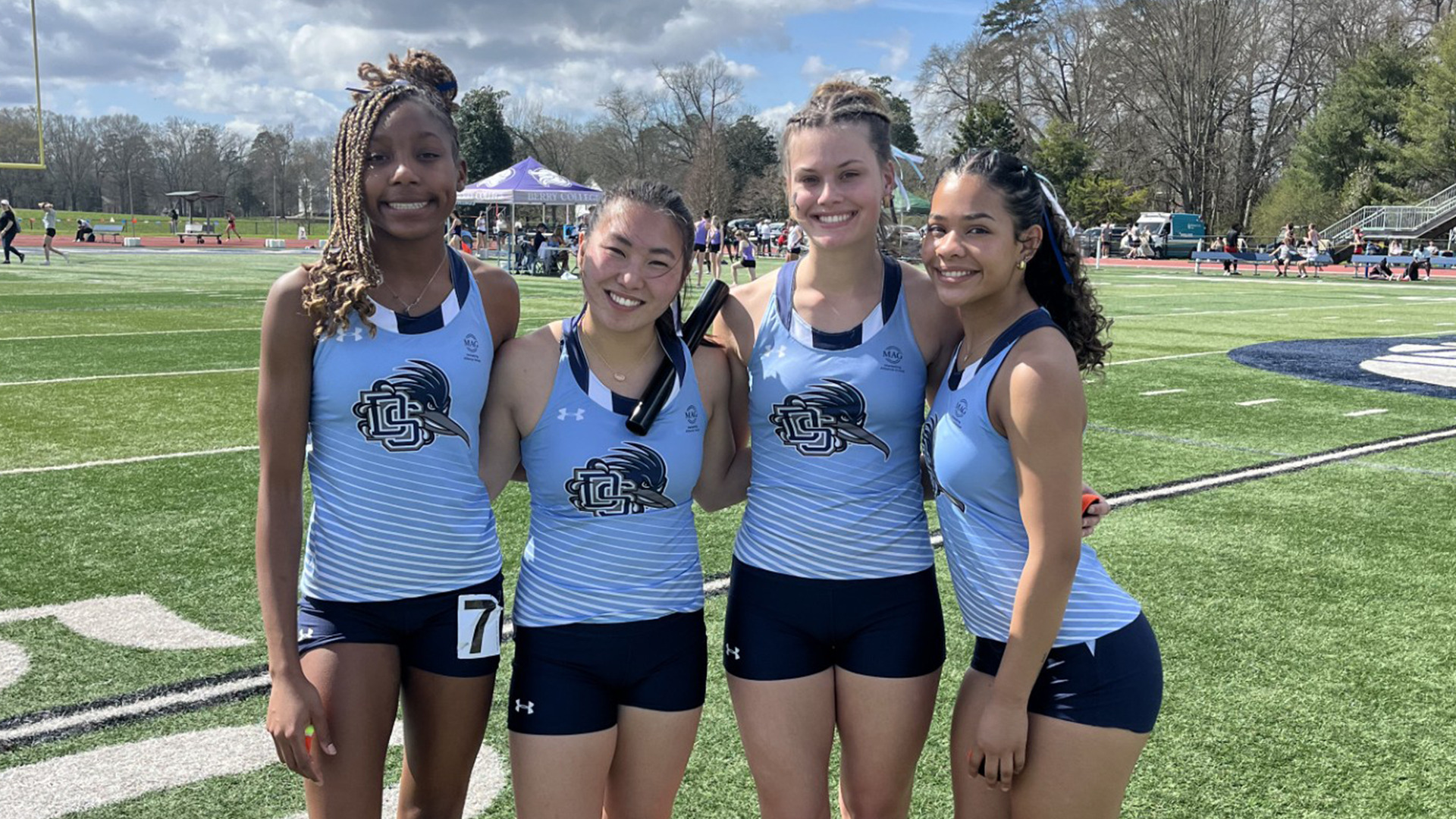 Women's XC/T&F-4x100M Relay Team School Record-Victor Ice Breaker Duals 26