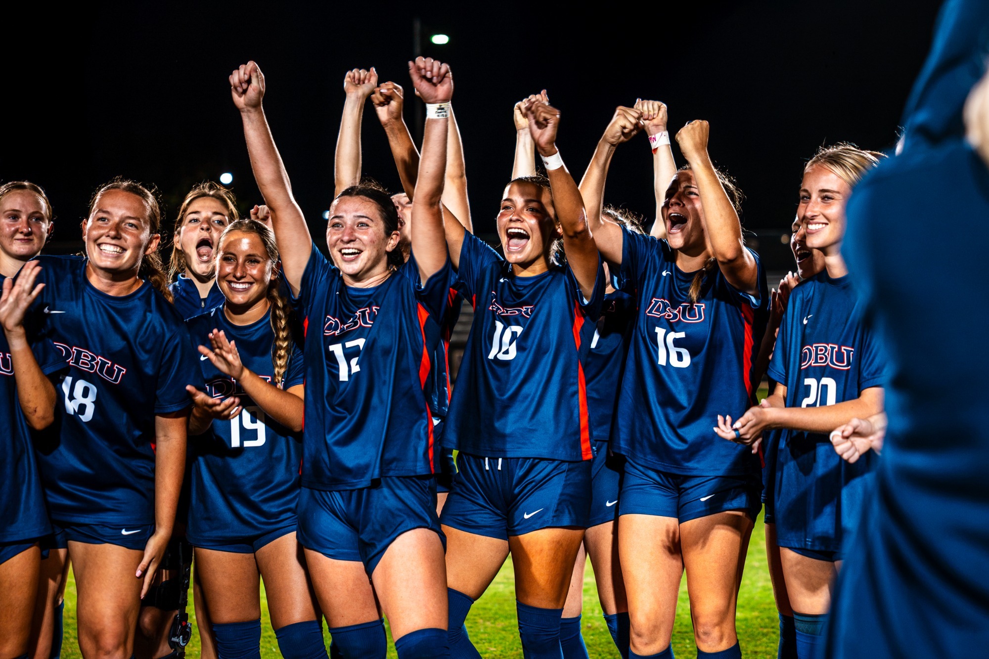 DBU Women's Soccer Celebration