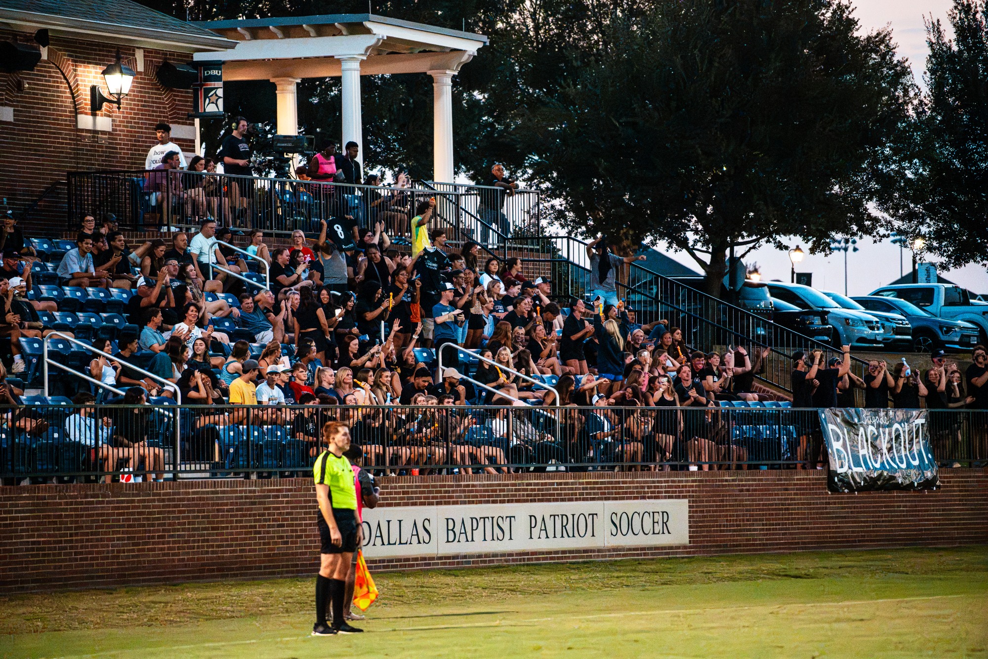 Men's Soccer Blackout Crowd at Patriot Soccer Field