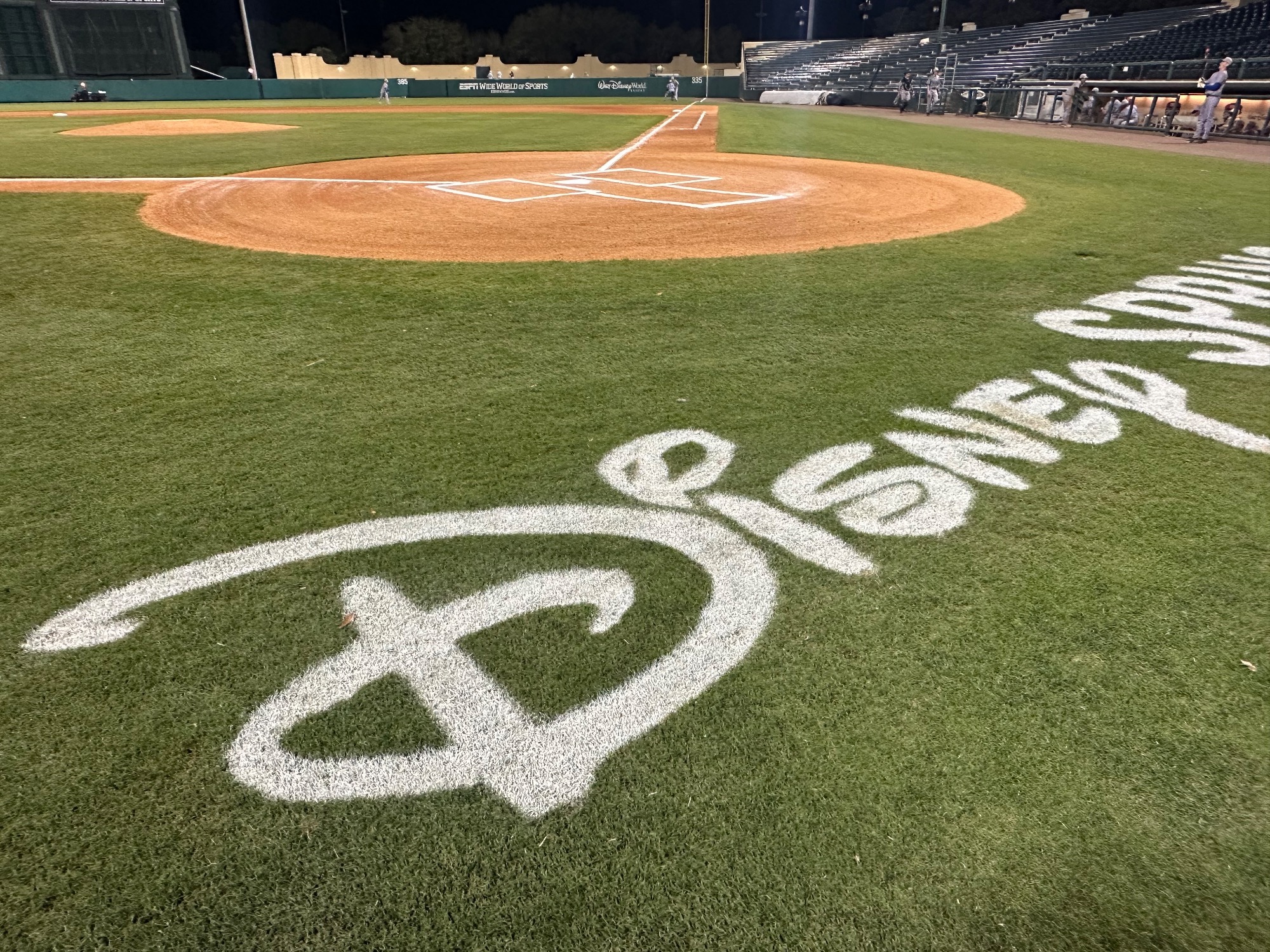 Baseball field with Disney logo