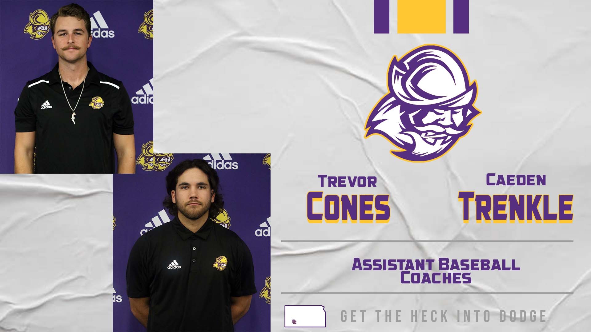 Assistant Baseball Coaches - Trevor Cones & Camden Treacle