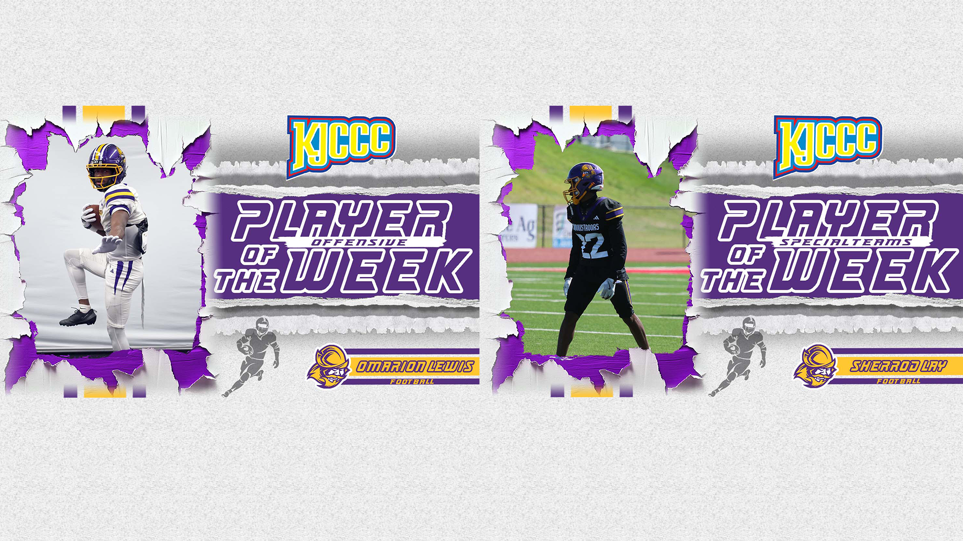 Omarion Lewis & Sherrod Lay each earn Offensive and Special Teams Player of the Week honors
