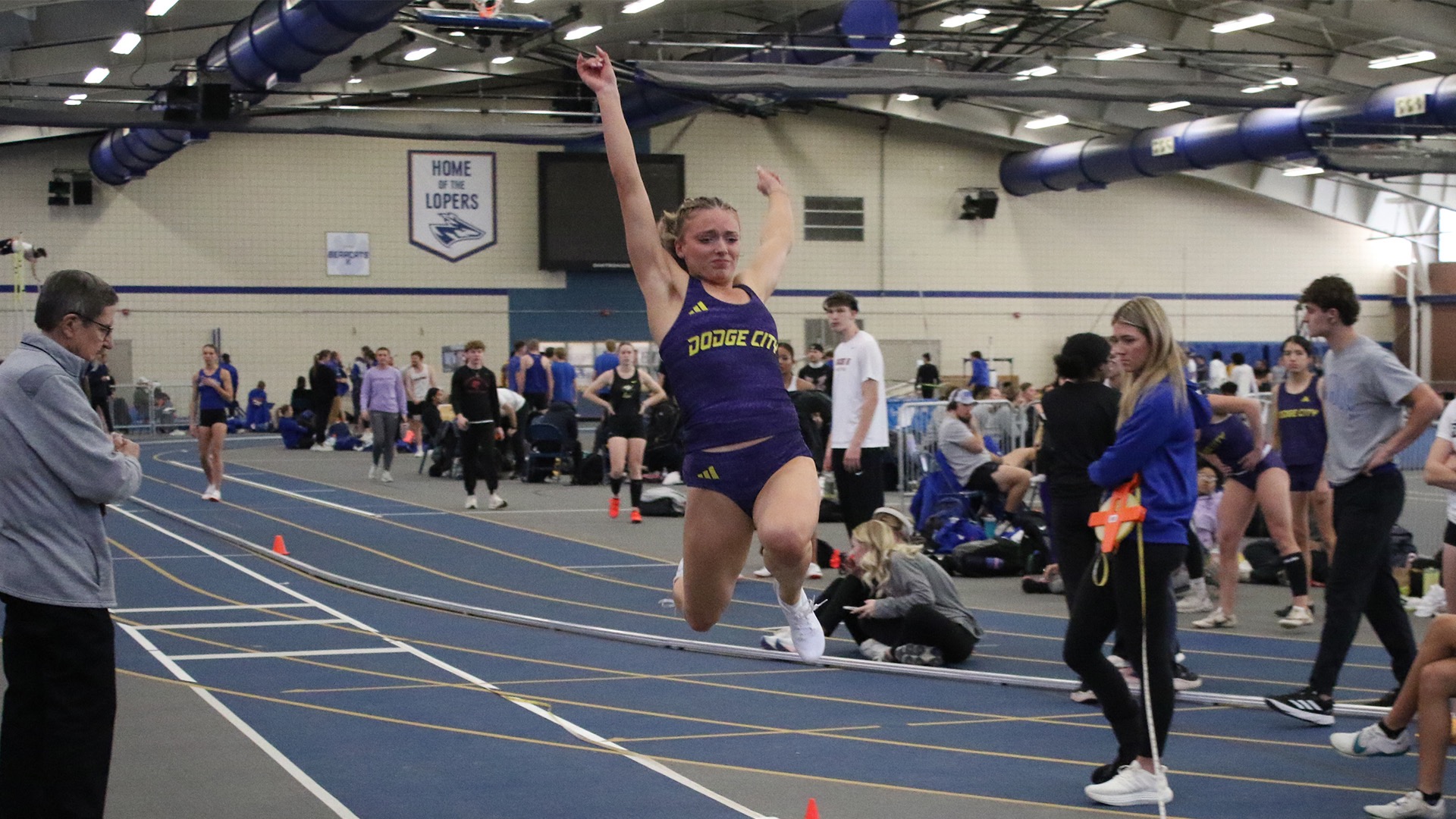 Dodge City CC track and field athlete, Olivia Leatherman competed in the heptathlon at the NJCAA DI Outdoor National Championships and placed tenth