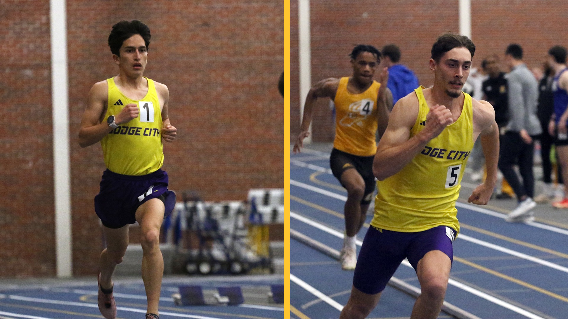 Dodge City CC track and field athletes, Josue Vega (left) and Brier Thompson (right) posted a third and fourth place finish in the 5000-meter run and decathlon, respectively at region.
