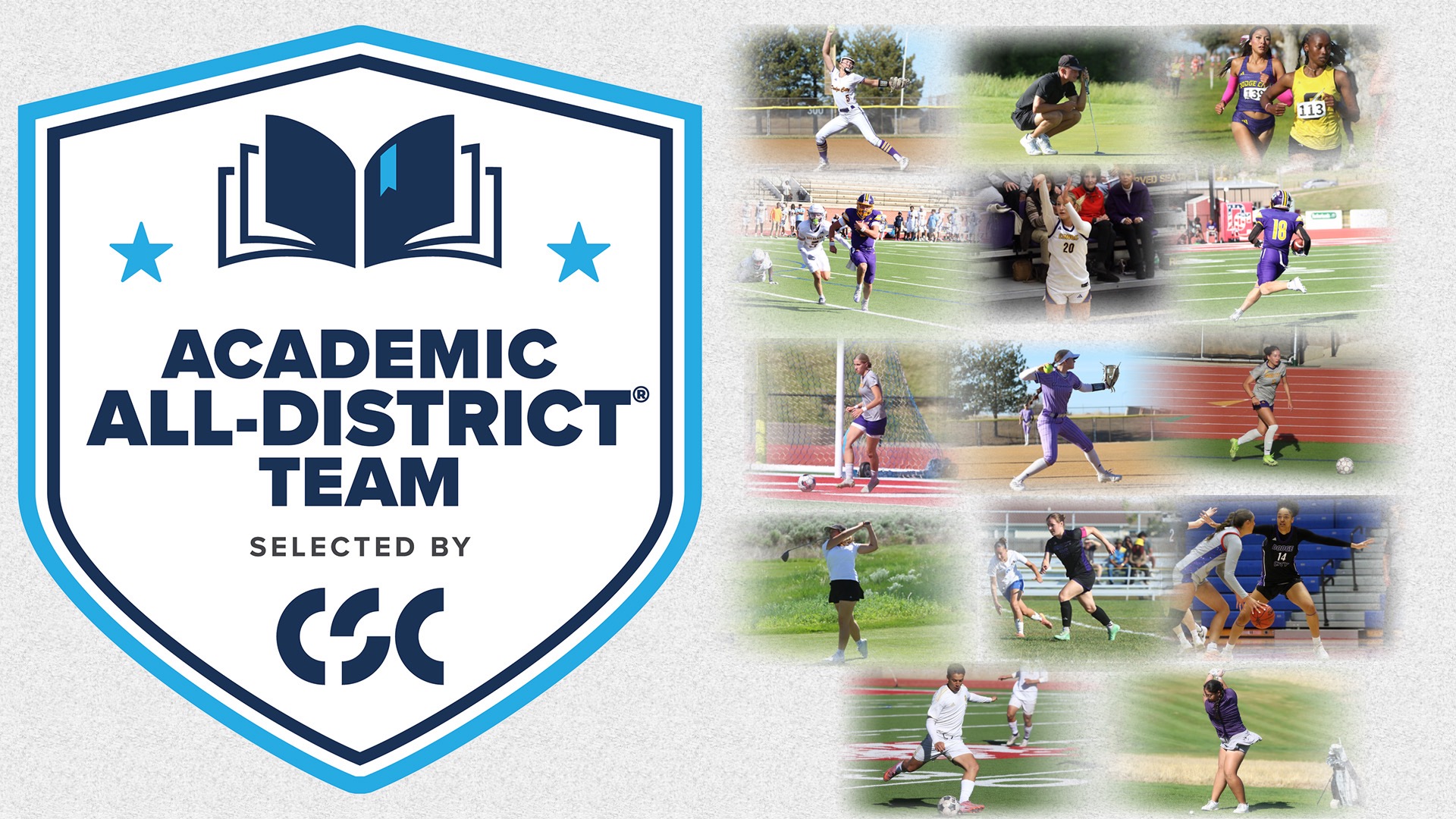 Fourteen Dodge City CC Student-Athletes earned 2026 CSC Academic All-District honors - Riley Moore & Jordyn Boxberger (Softball), Manuela Piljevic & Sophia Ahmed (Women's Basketball), Zhana Navato & Heewon Pak (Womens Golf), Drew Heinz (Men's Golf), Carson Spoonts & Braxton Clark (Football), Felipe Samary (Men's Soccer), Daniela Cerda (Cross Country/Track & Field), Jada Lamond, Meike Patzold, & Tara Knego (Women's Soccer)