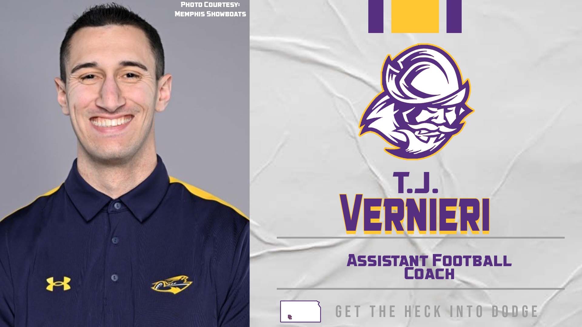 Dodge City CC Assistant Football Coach, T.J. Vernieri