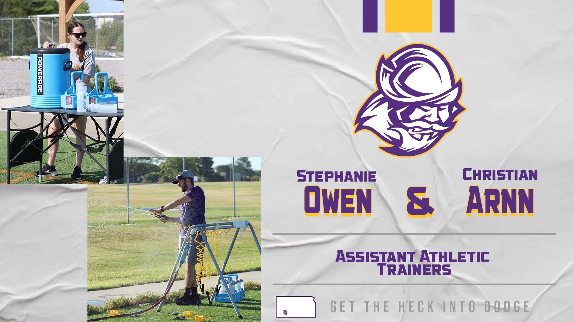 Dodge City Community College Assistant Athletic Trainers - Stephanie Owen and Christian Arnn
