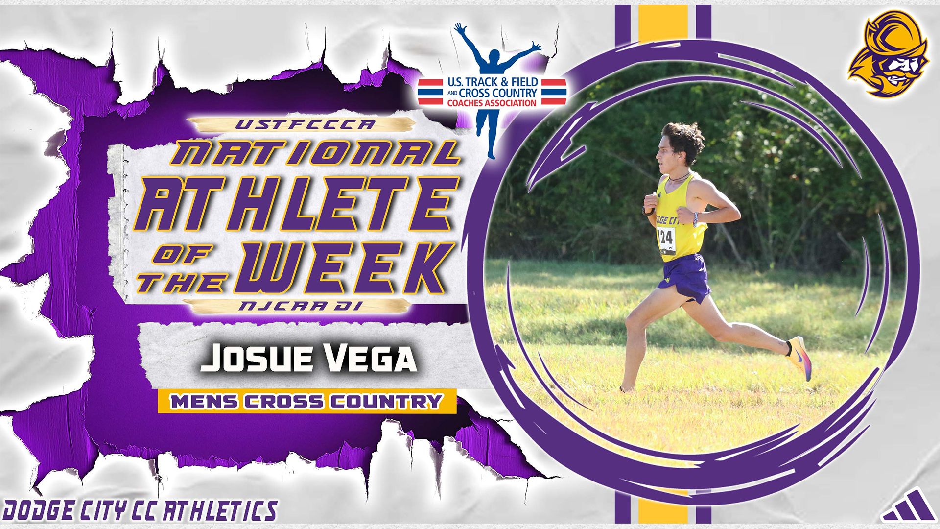 Josue Vega selected as USTFCCCA NJCAA DI National Athlete of the Week