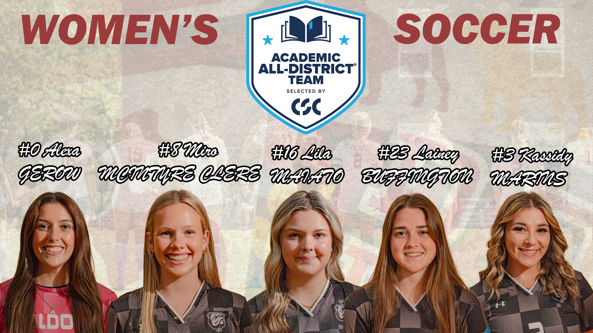 WSOC Academic All-District 2025