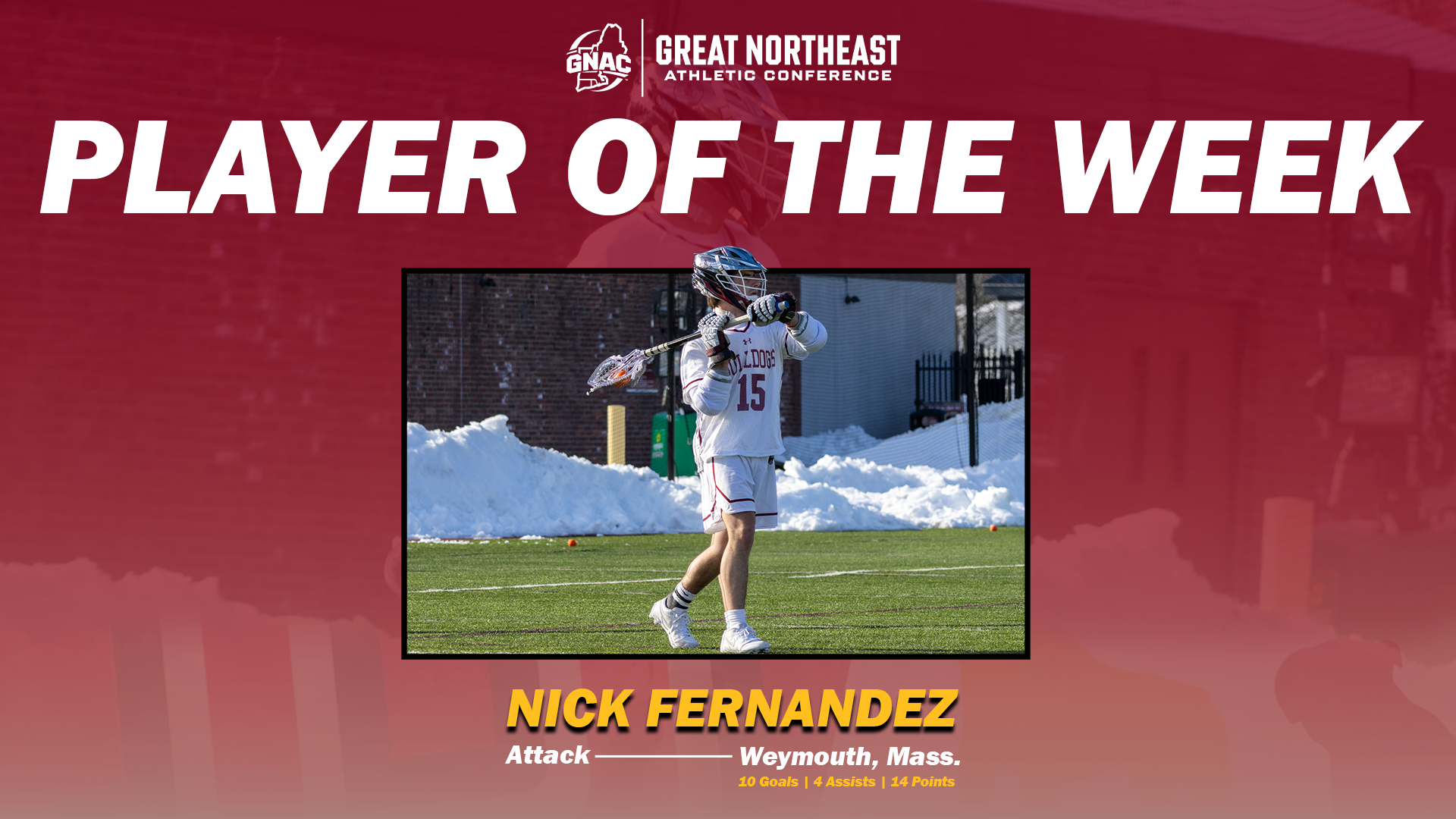 Fernandez Player of the Week MLAX