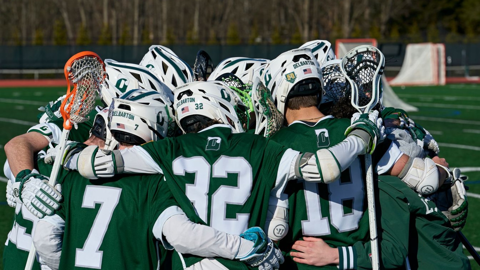 delbarton lax team huddle