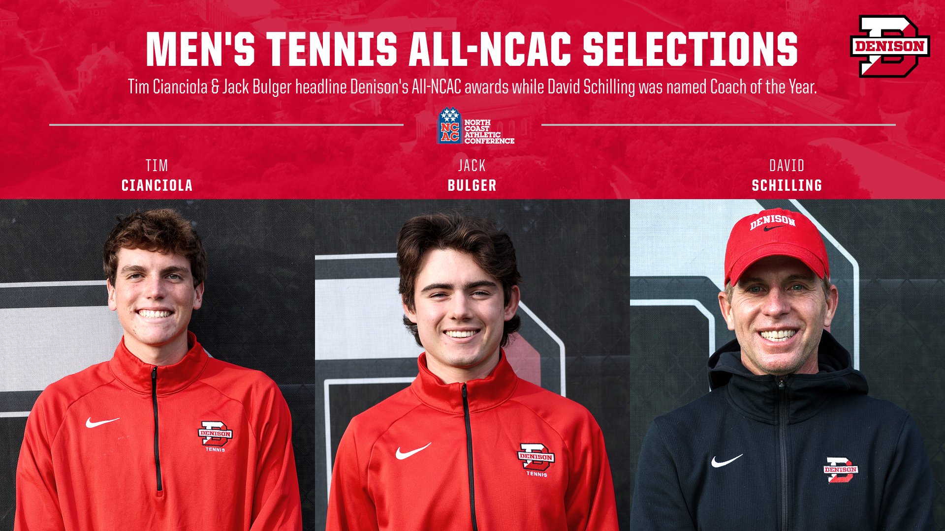 Cianciola & Bulger headline AllNCAC accolades Denison University