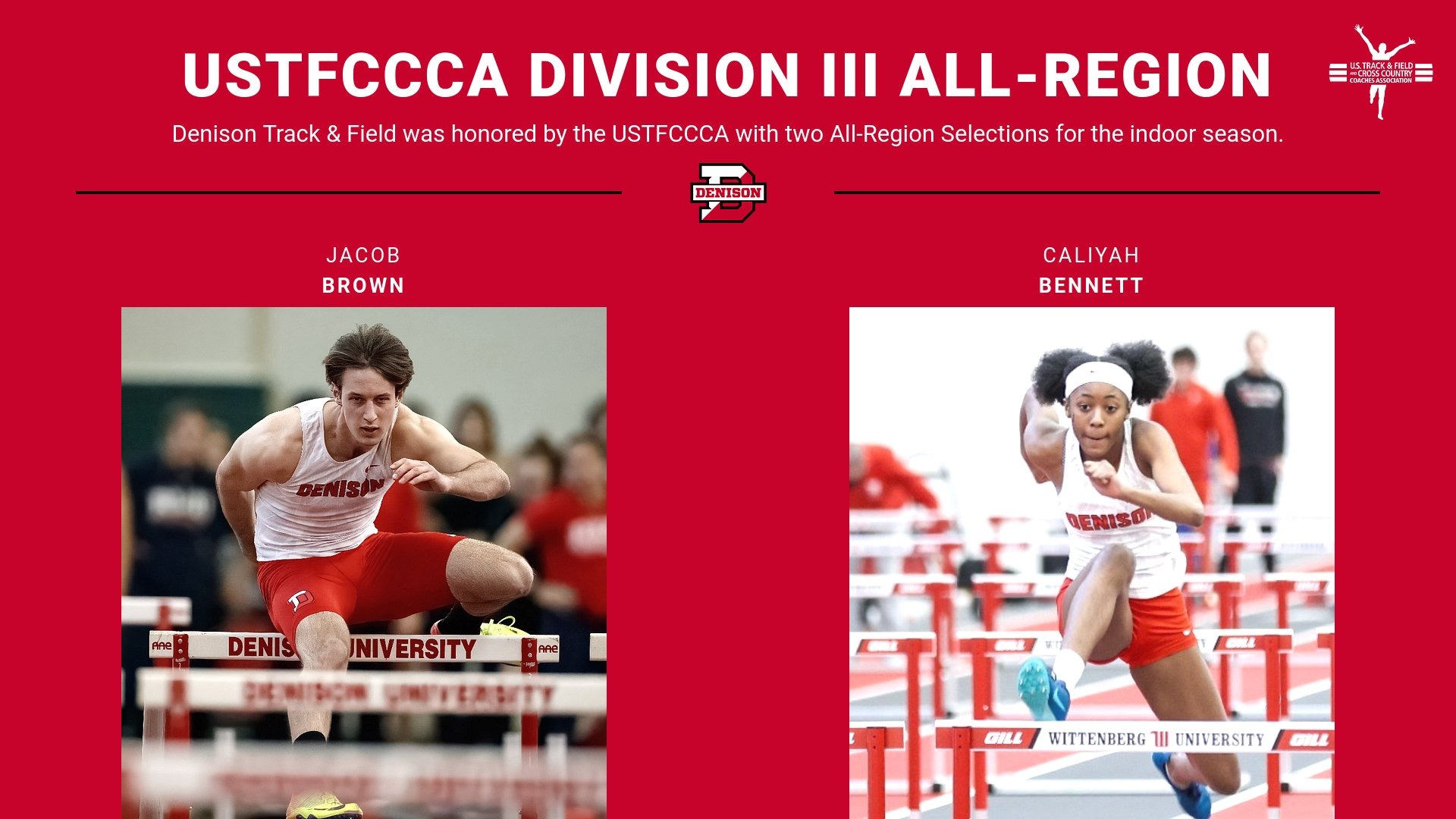 Brown, earn Indoor Track & Field AllRegion honors Denison