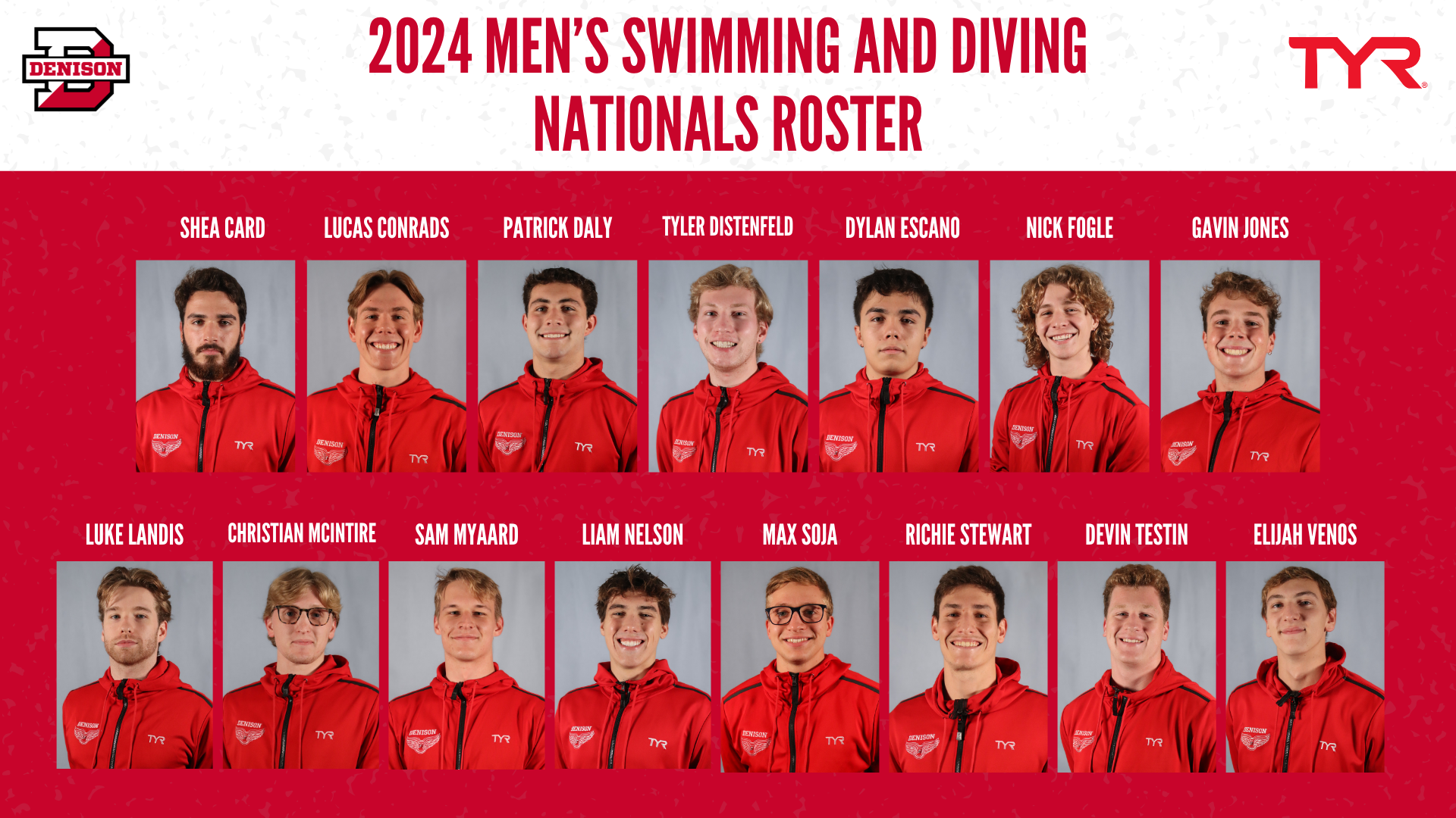 Men’s swimming & diving sends 15 to DIII nationals Denison University