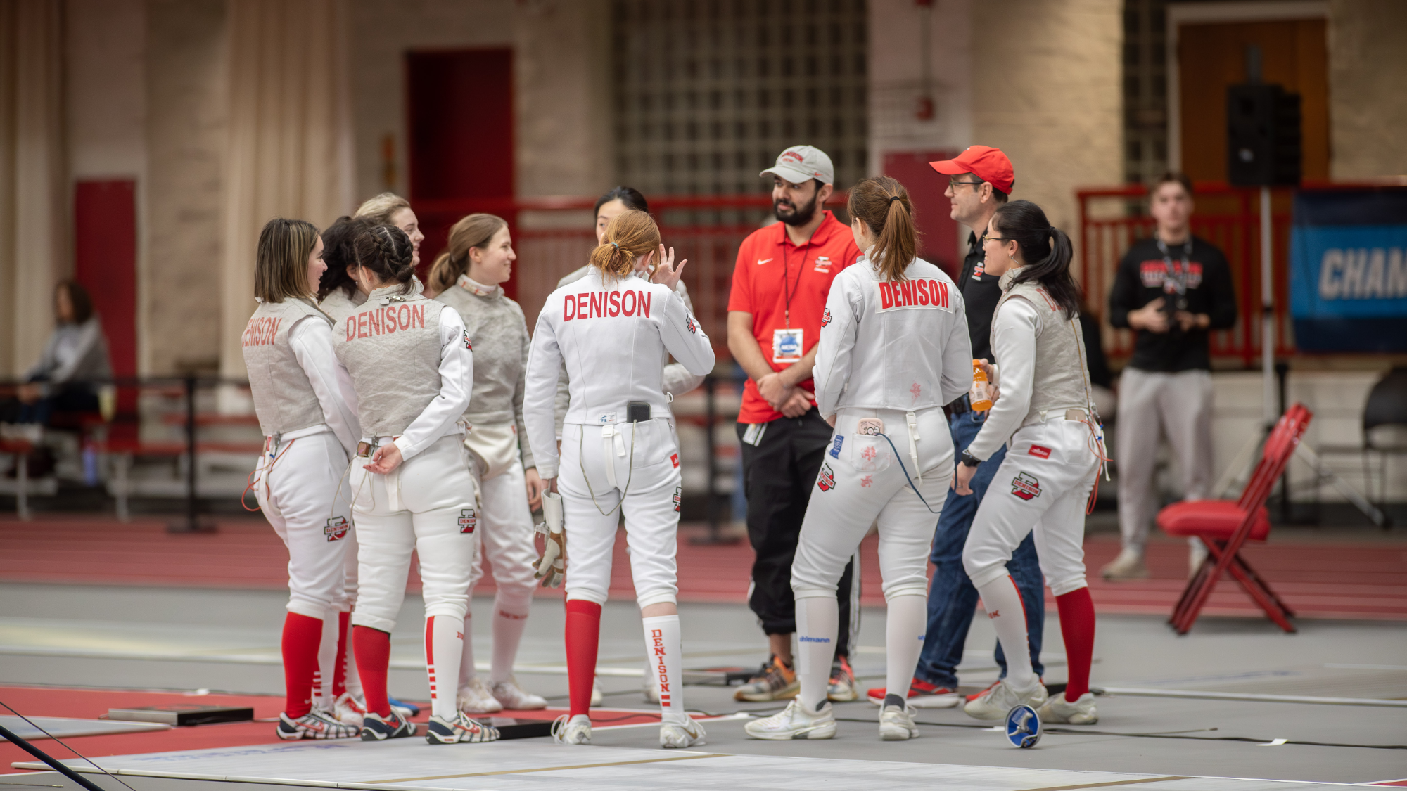 Team huddle at NCAA Regionals