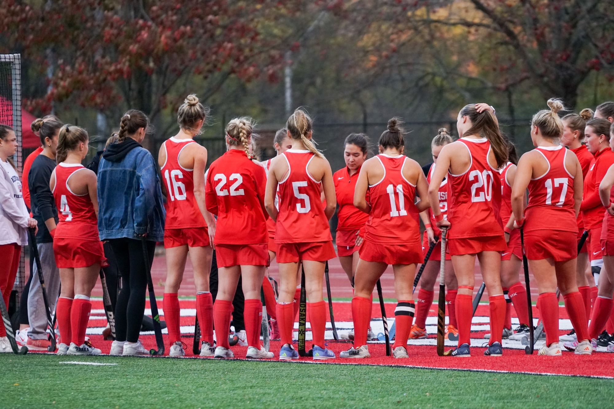 Big Red get ready to play