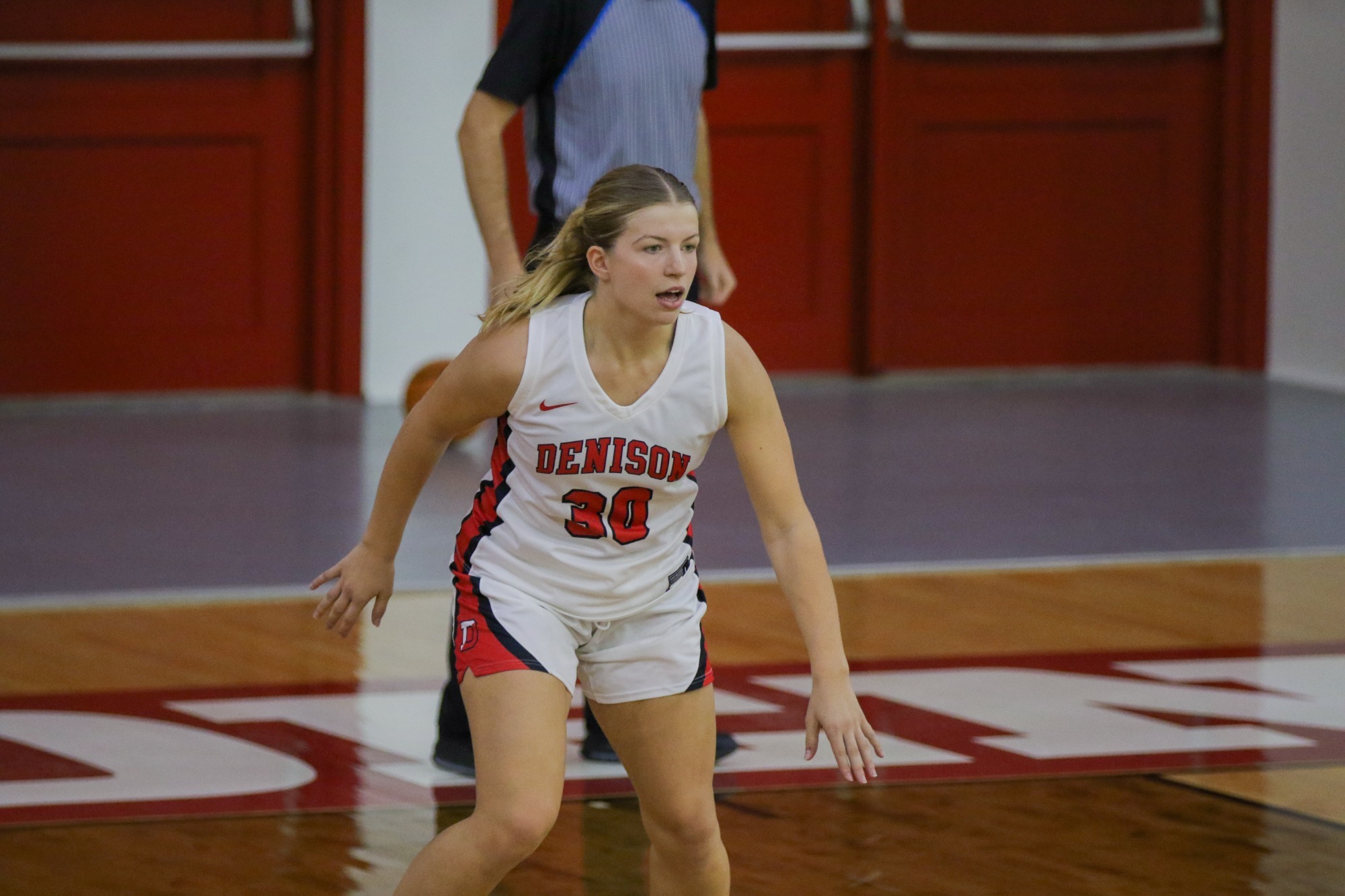 Adelyn Moore playing defense