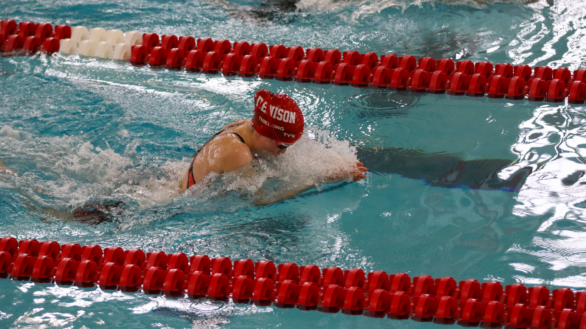 Thielking swimming the breast