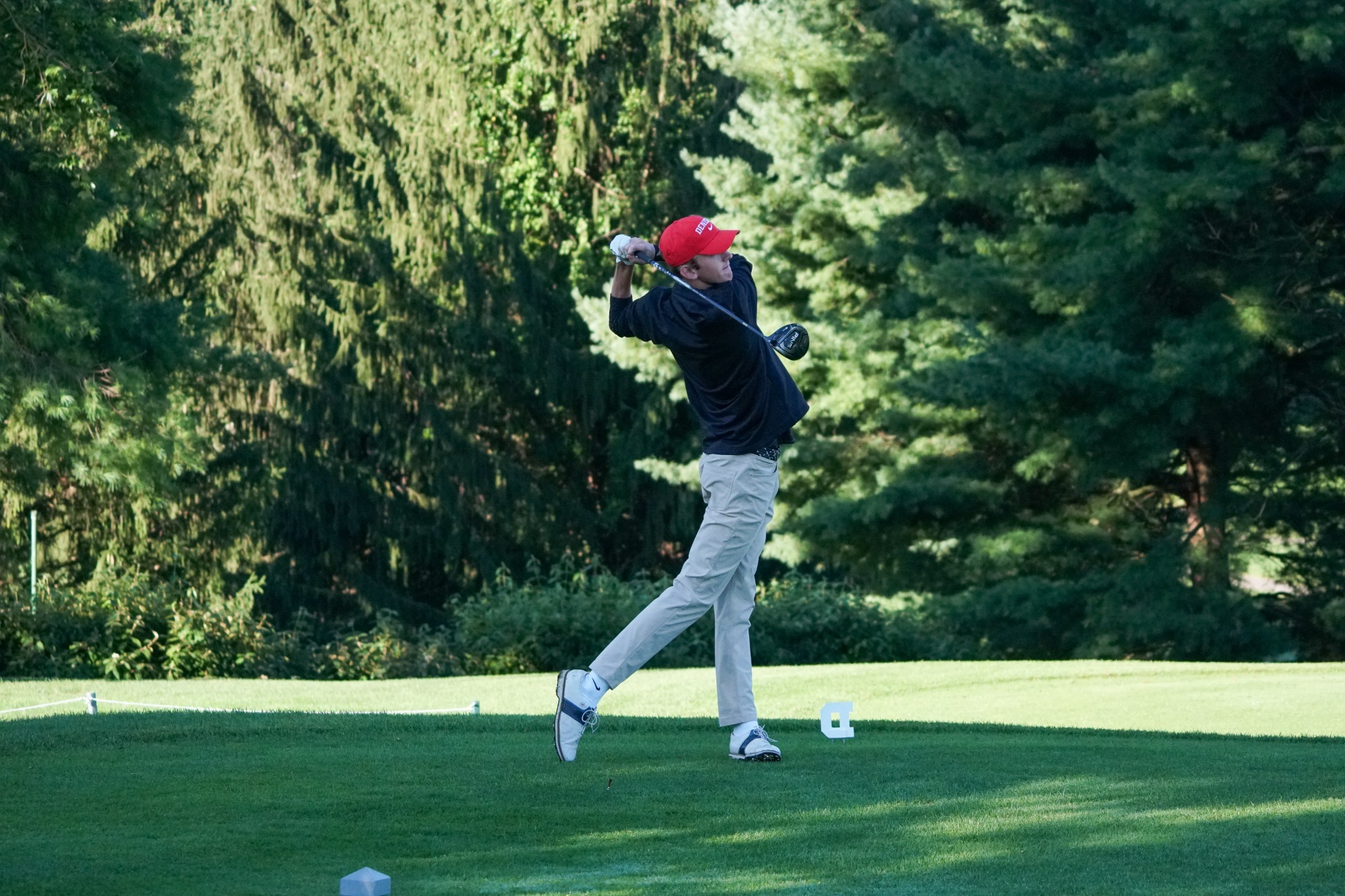 Denison Golfer Teeing Off