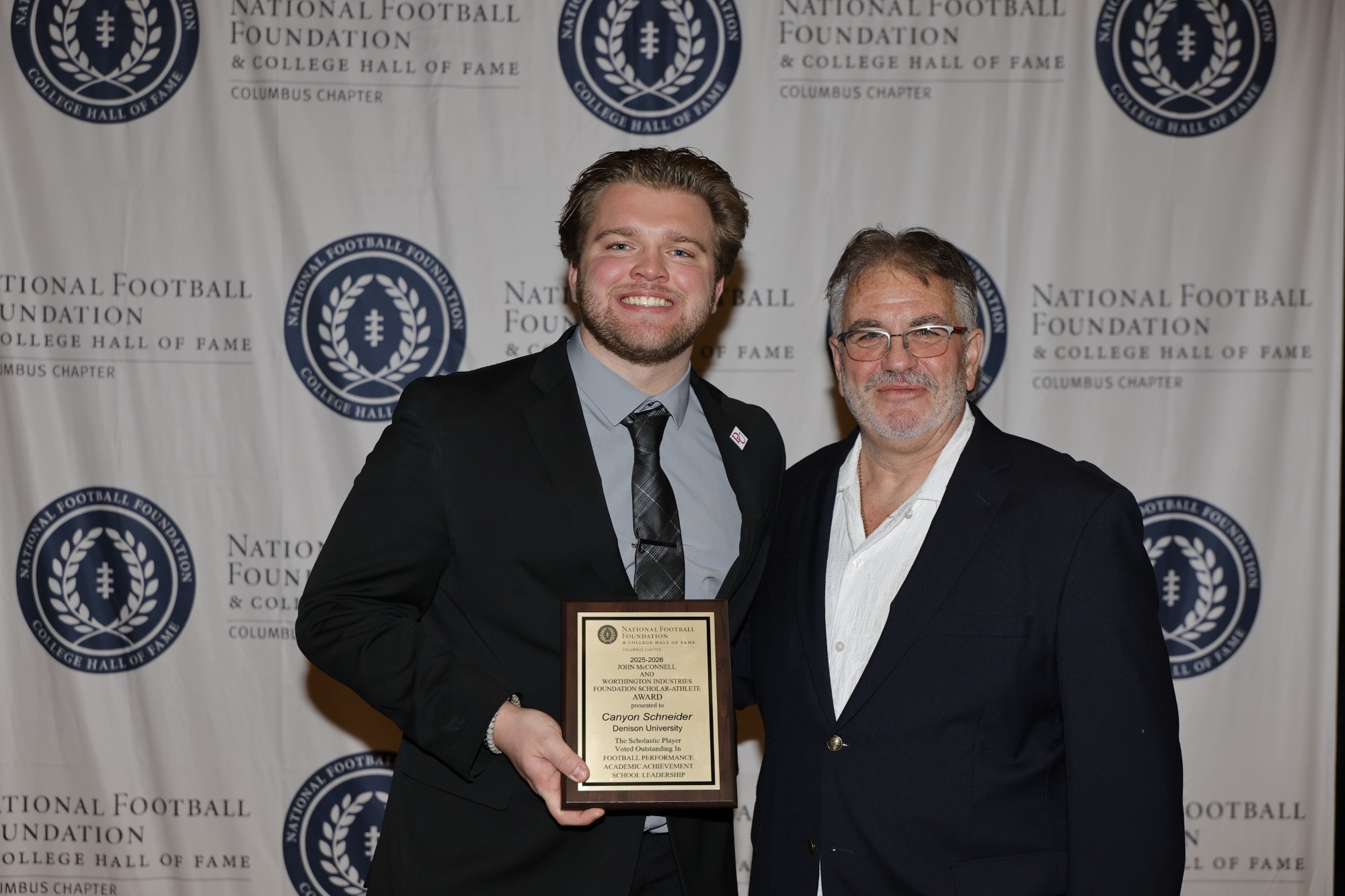 Canyon Schneider with head coach Jack Hatem