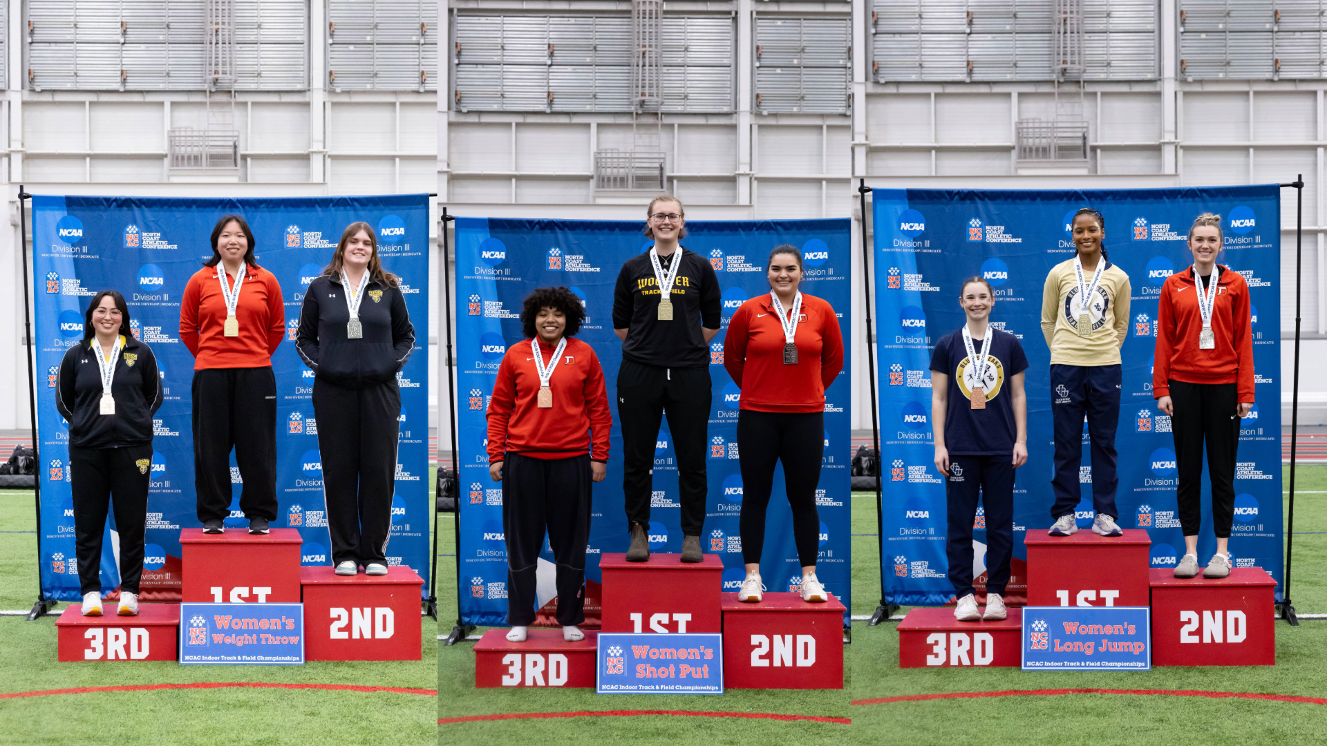 NCAC Indoor Championship Podium