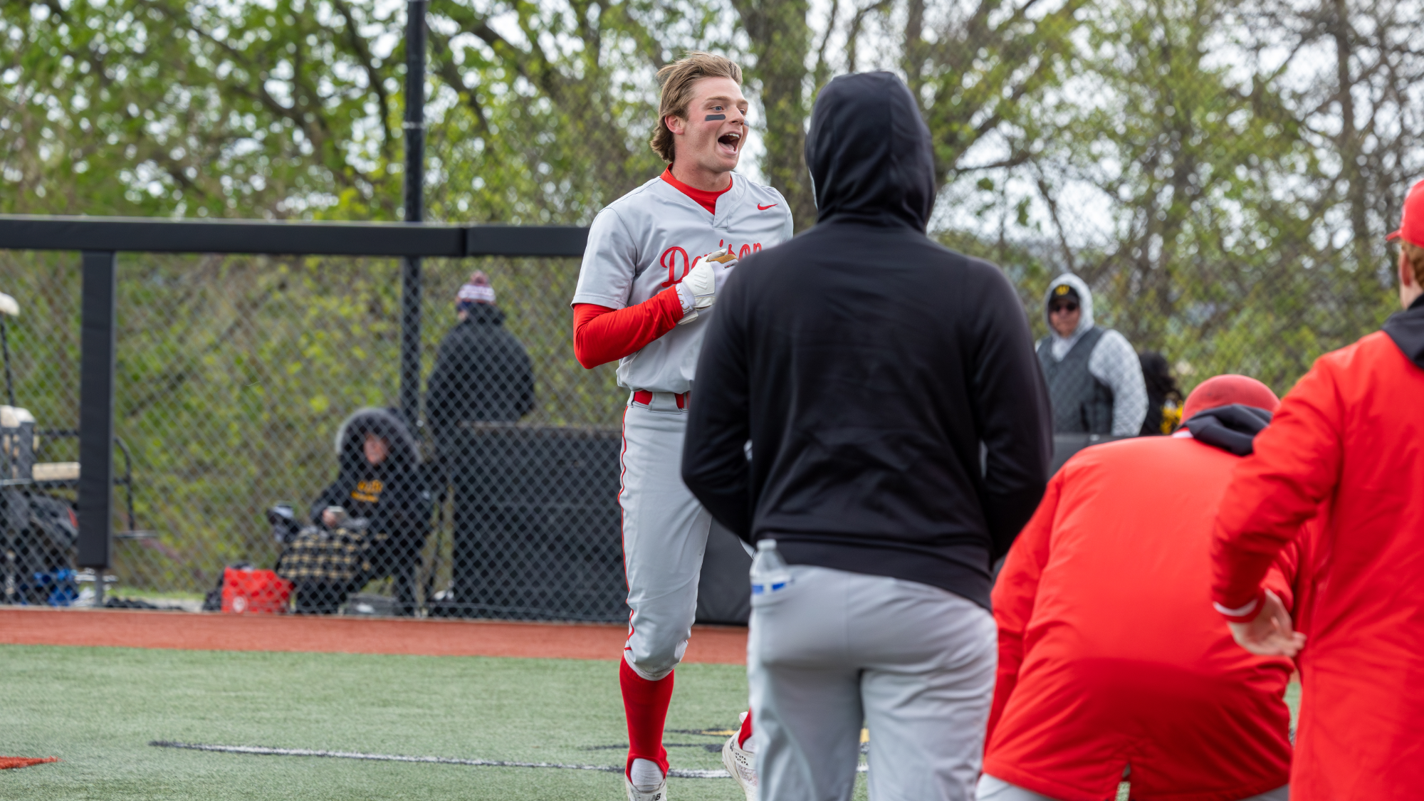 Denison Baseball Celebrating Homeruns