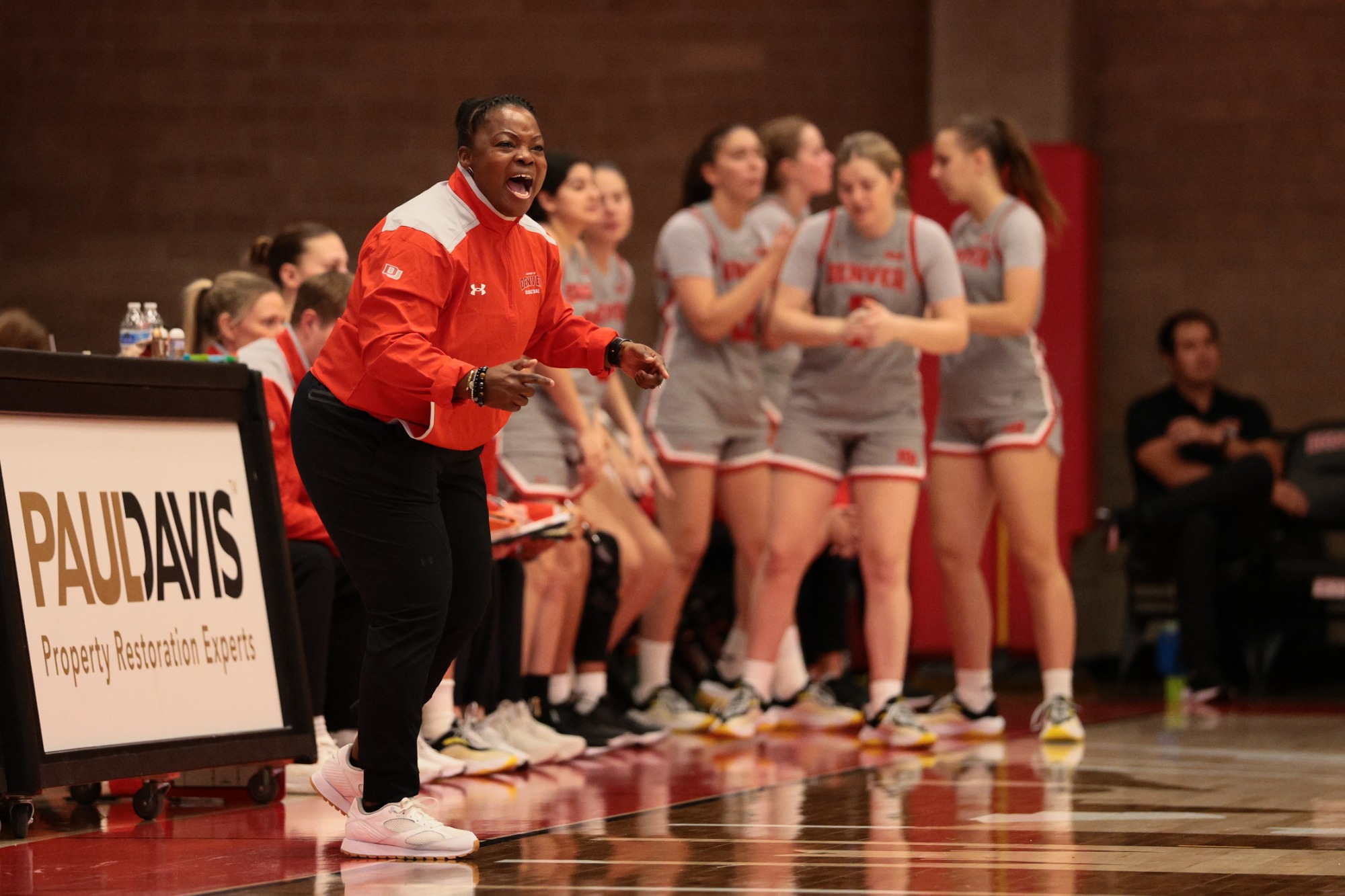 16 NOV 2025: The University of Denver women’s basketbal team takes on Cal State Fullerton in Denver, CO. (C. Morgan Engel/Clarkson Creative Photography)