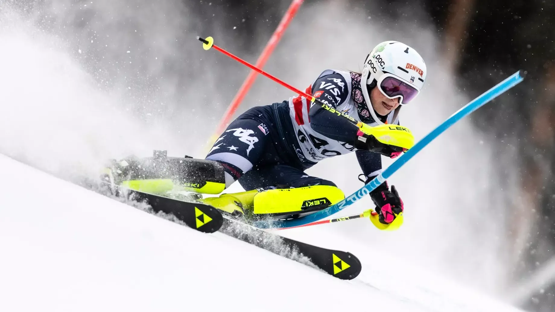 Liv Moritz during the STIFEL Copper Cup presented by United - Women's Slalom on November 30, 2025 at Copper Mountain in Copper, Colorado.Photo: Dustin Satloff // U.S. Ski Team@dustinsatloff // @usskiteam