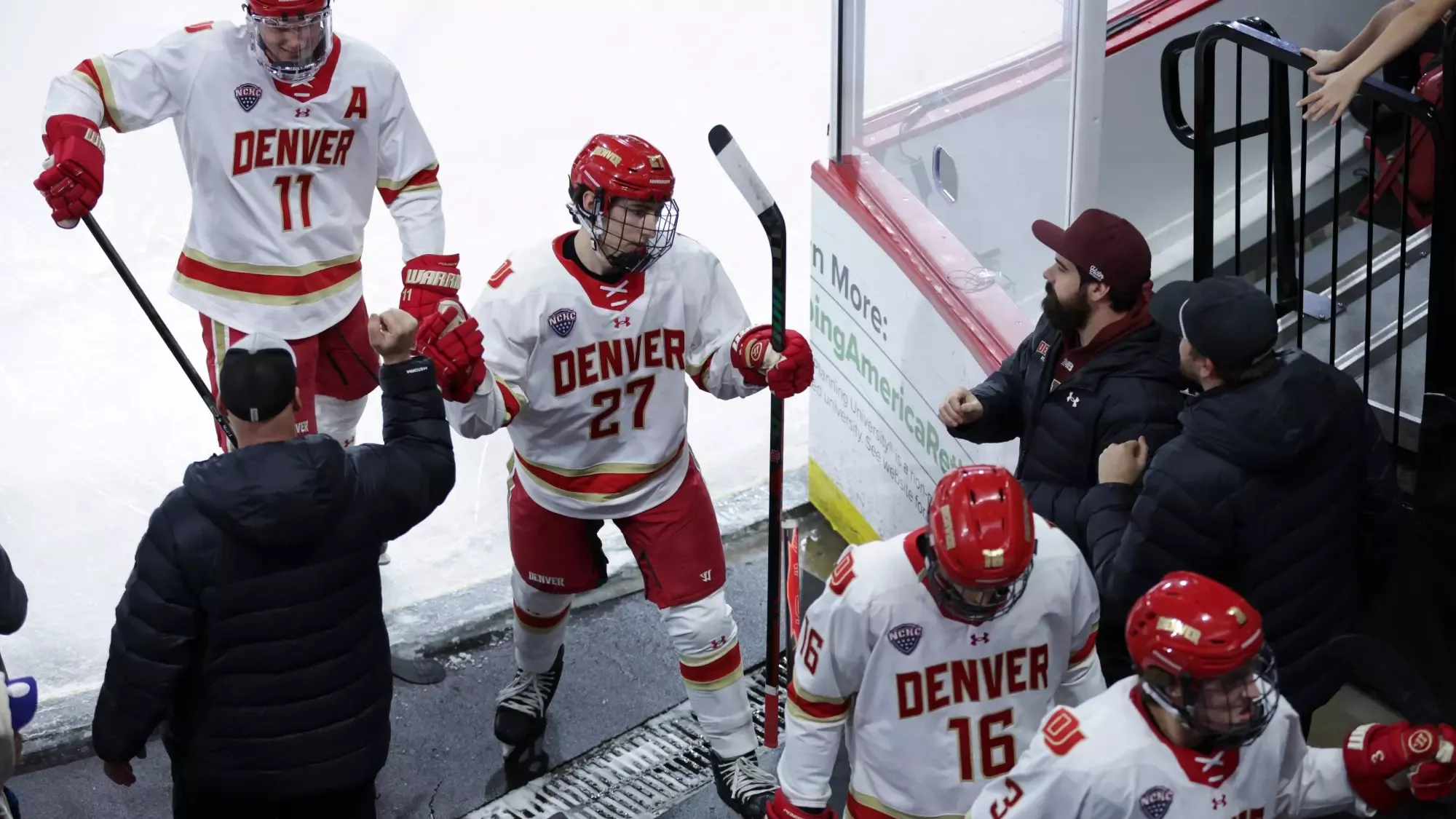 23 JAN 2026: The University of Denver men’s ice hockey team takes on St. Cloud State at Magness Arena in Denver, CO. (Tanner Pearson/Clarkson Creative Photography)