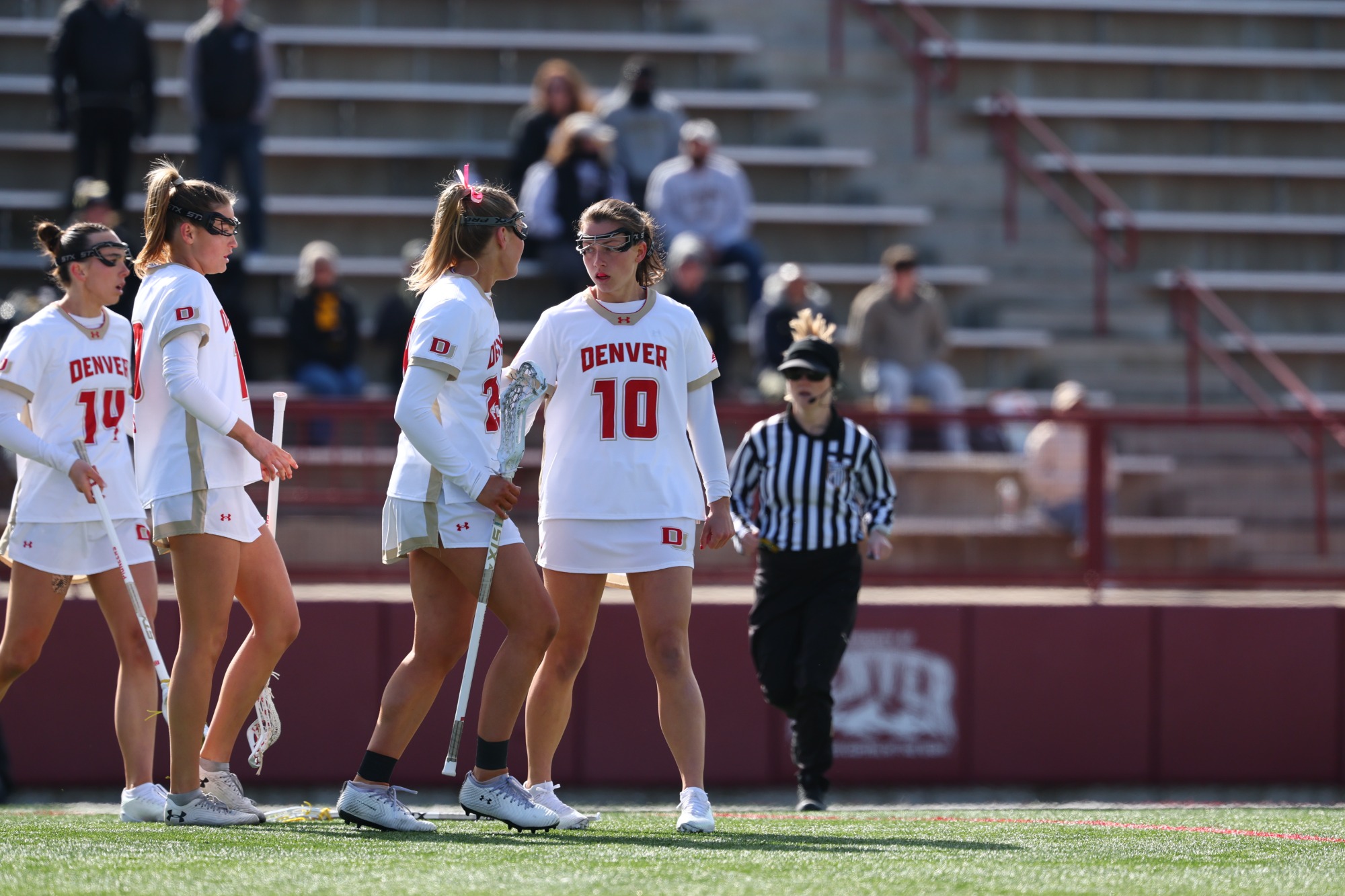 19 FEB 2026: The University of Denver women’s lacrosse team takes on Towson at the University of Denver Soccer Stadium in Denver, CO. Justin Tafoya/Clarkson Creative Photography