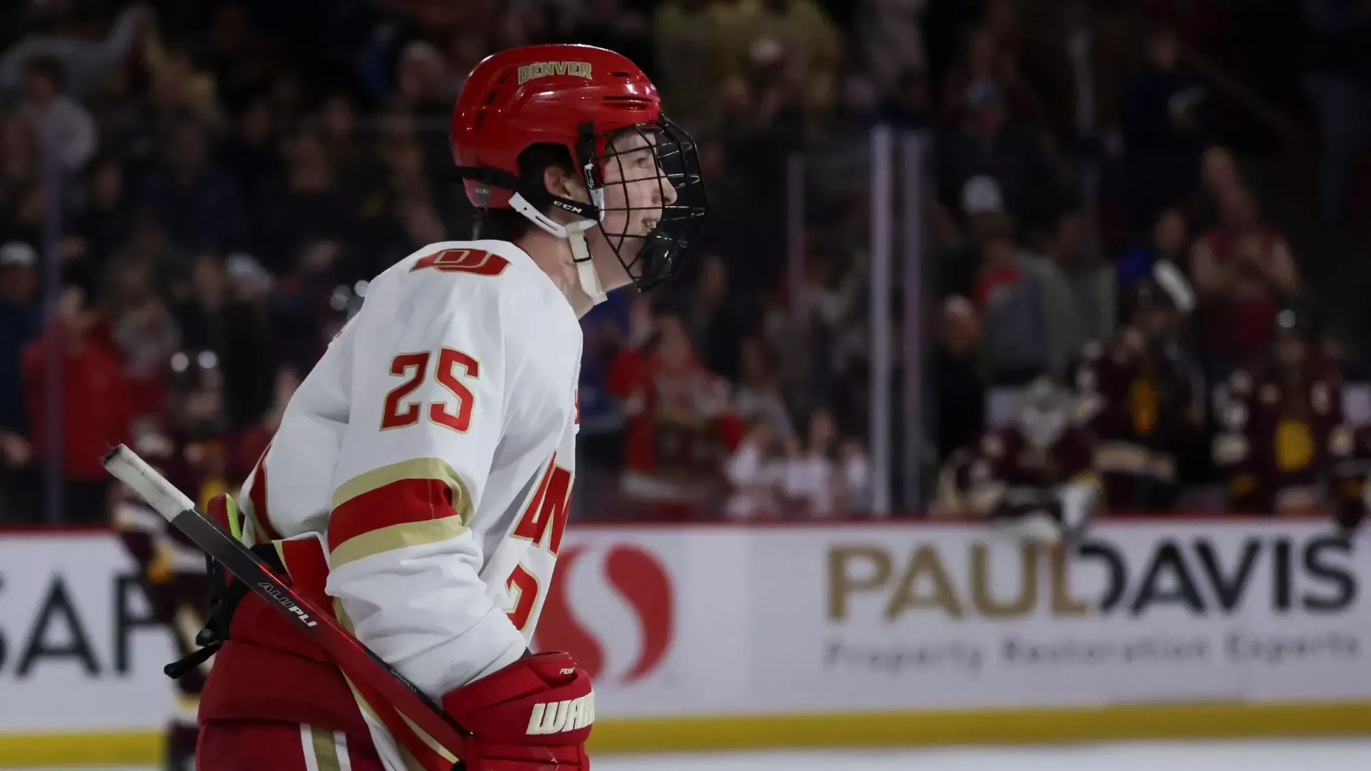 30 JANUARY 2026: The University of Denver Men’s Ice Hockey team takes on Minnesota Duluth at Magness Arena in Denver, CO. (Chris Swann/Clarkson Creative Photography)