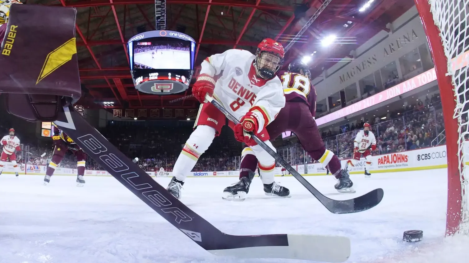 30 JANUARY 2026: The University of Denver Men’s Ice Hockey team takes on Minnesota Duluth at Magness Arena in Denver, CO. (Chris Swann/Clarkson Creative Photography)