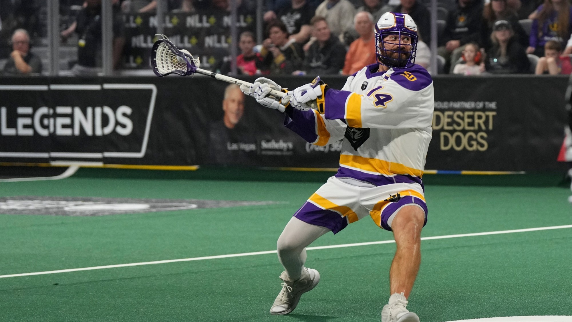 Wes Berg scoring at Las Vegas in April in the NLL
