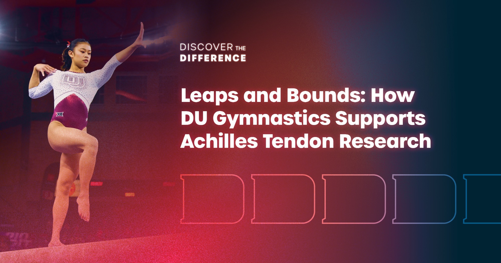 Leaps and Bounds: How DU Gymnastics Supports Achilles Tendon Research Header