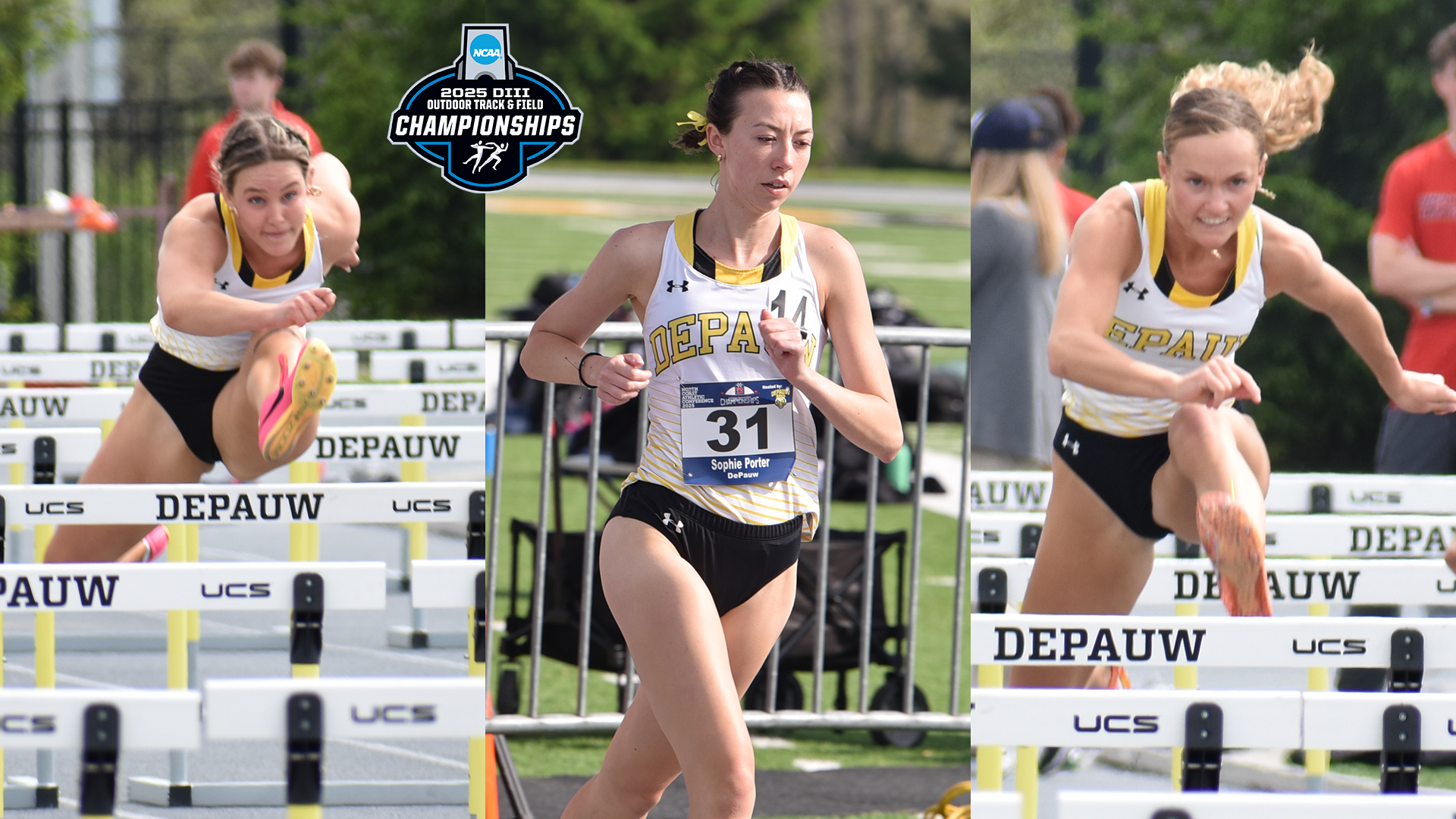 Katie Moore, Sophie Porter, Liberty Scott NCAA graphic