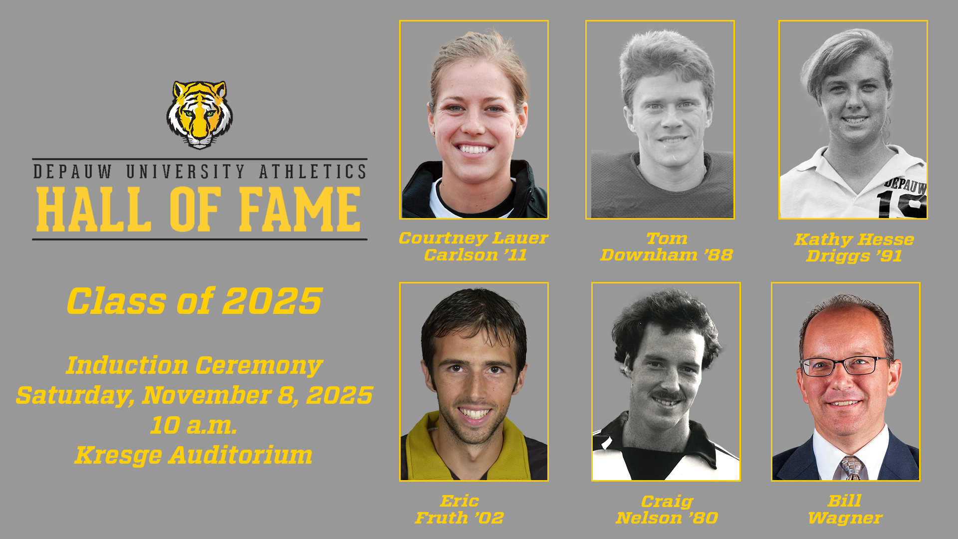 2025 Athletics Hall of Fame graphic