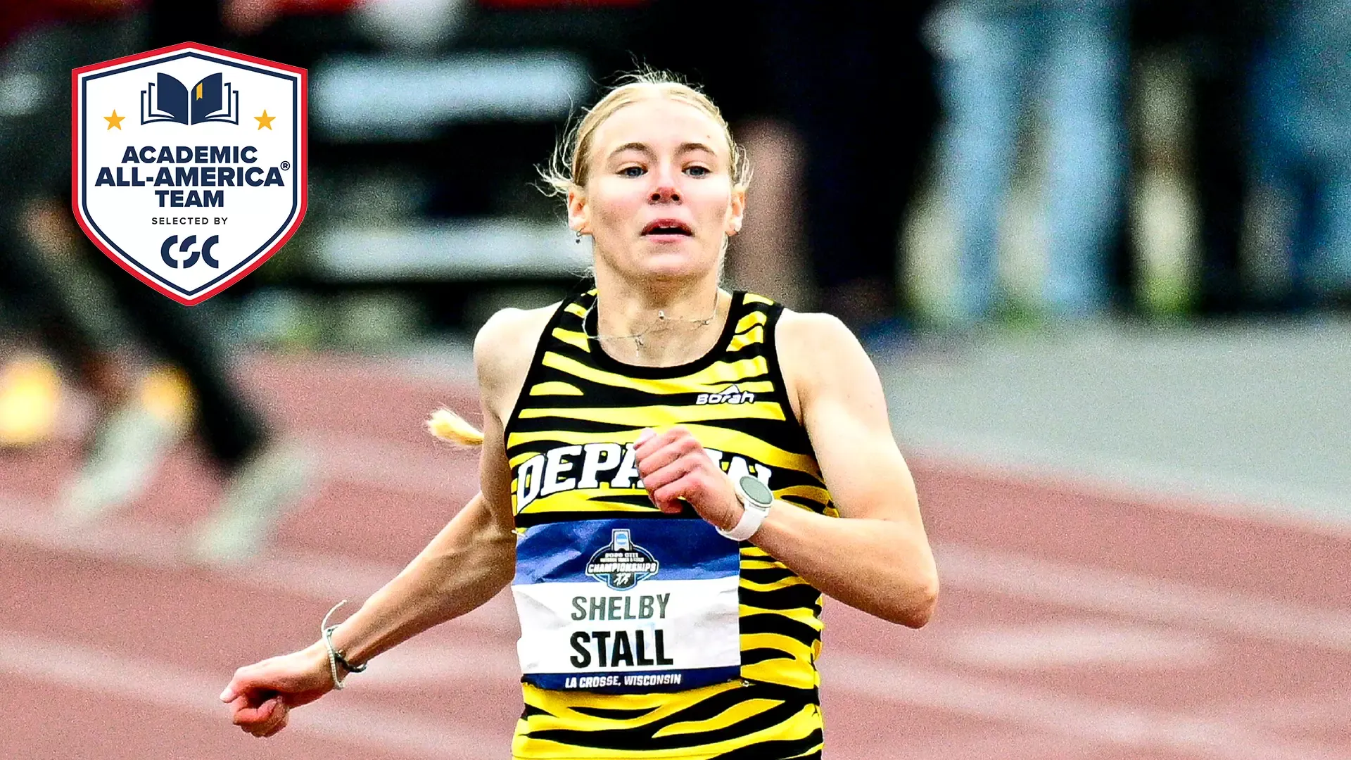 Shelby Stall Academic All-America graphic
