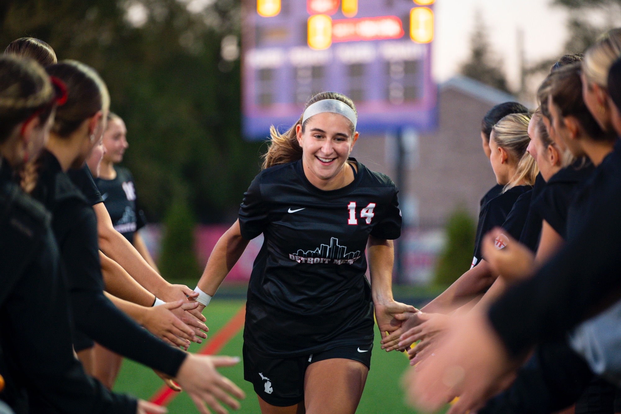 Leila Lanier, junior defense, is introduced as a starter.