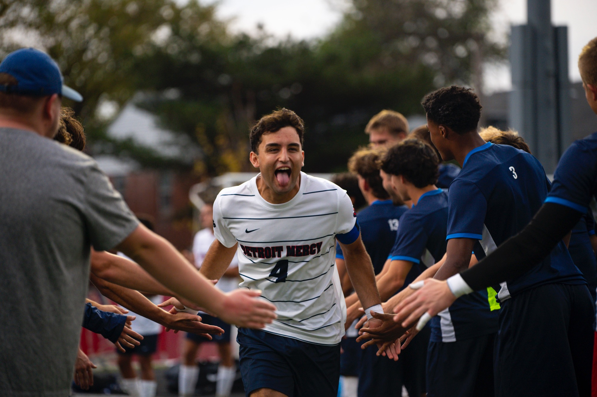 John Nino, senior defense, is introduced as a starter.