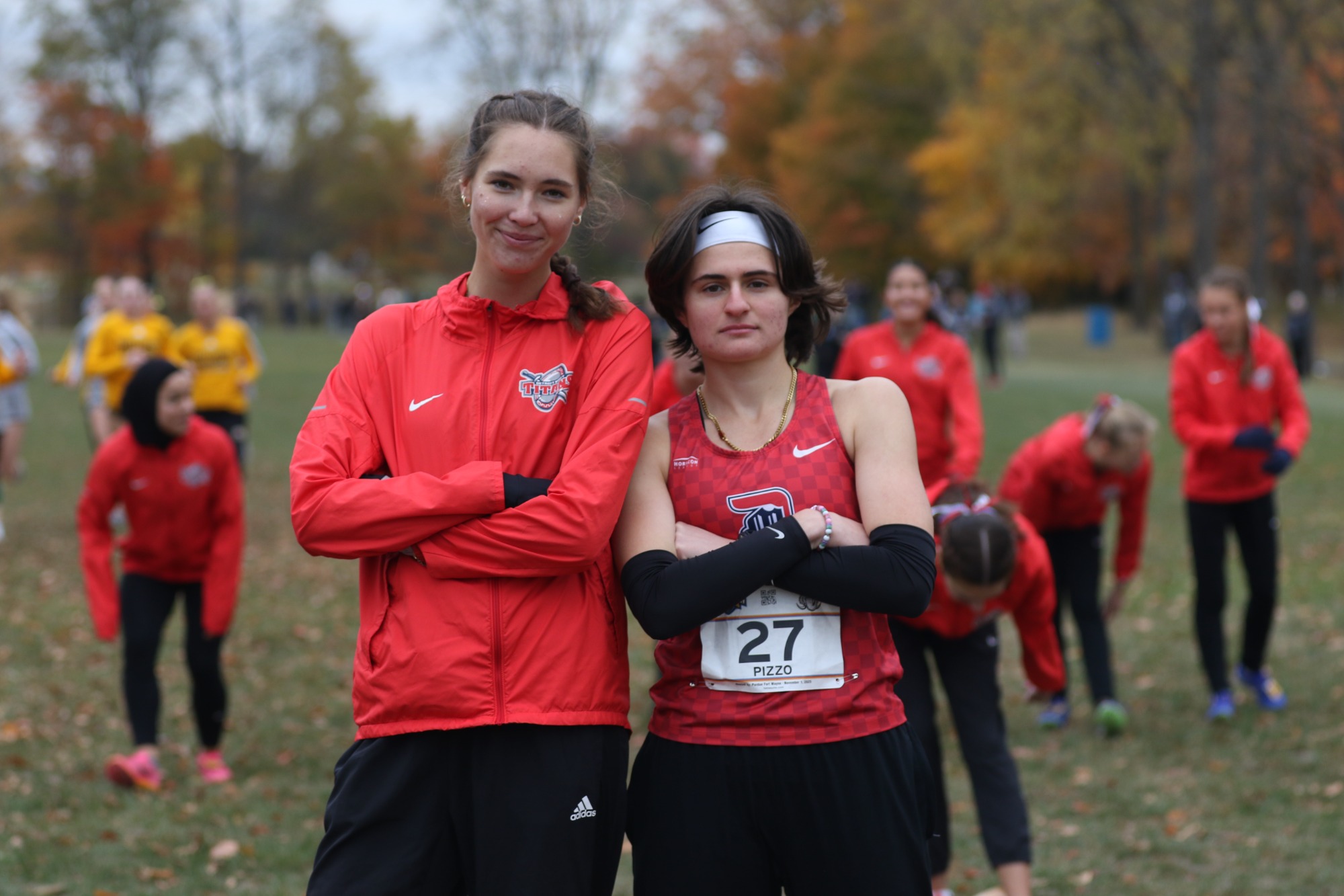Claire Hunt and Nina Pizzo before the face 