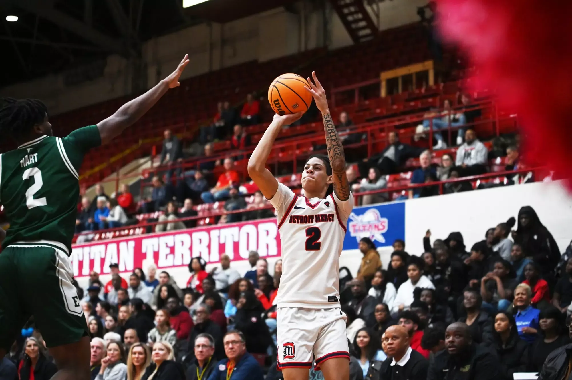 Je'kel Cotton shooting a three 