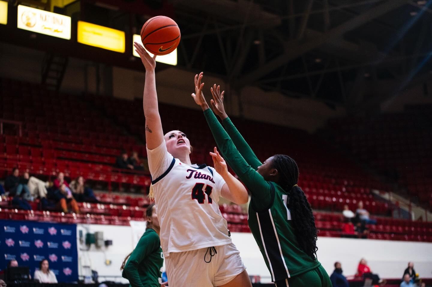 Addisen Mastriano goes in for a layup against CSU