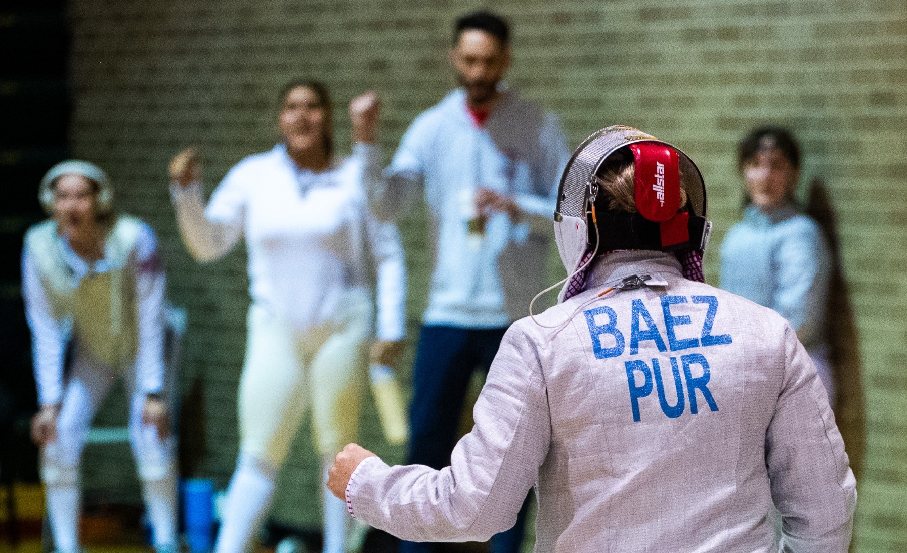 Sophia Baez celebrates at the CCFC at WSU