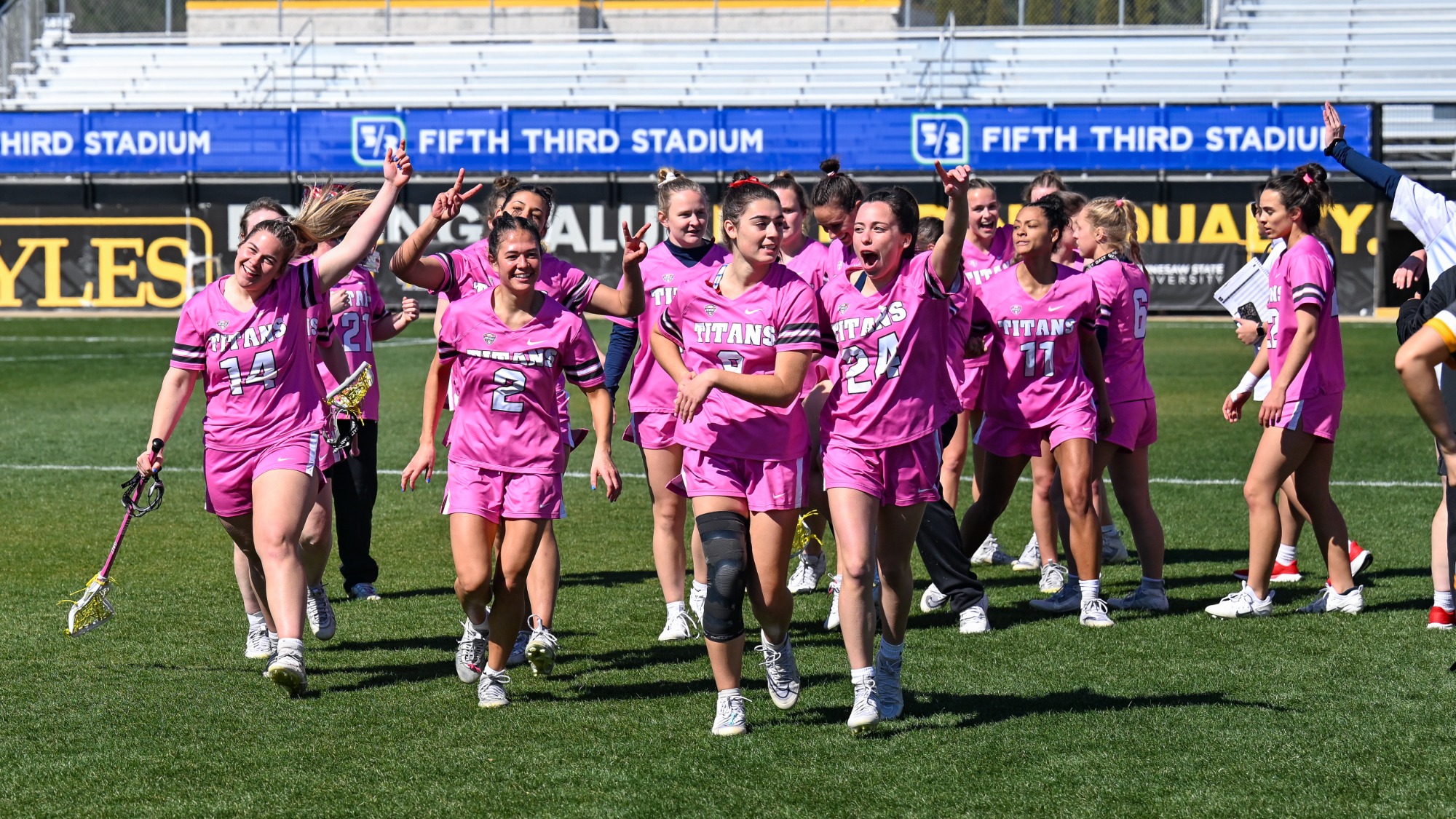 Titans celebrate win