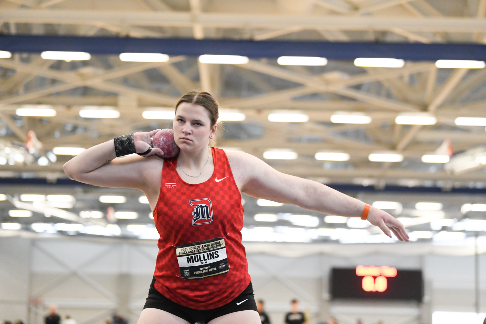Lyla Mullins in the shot put 