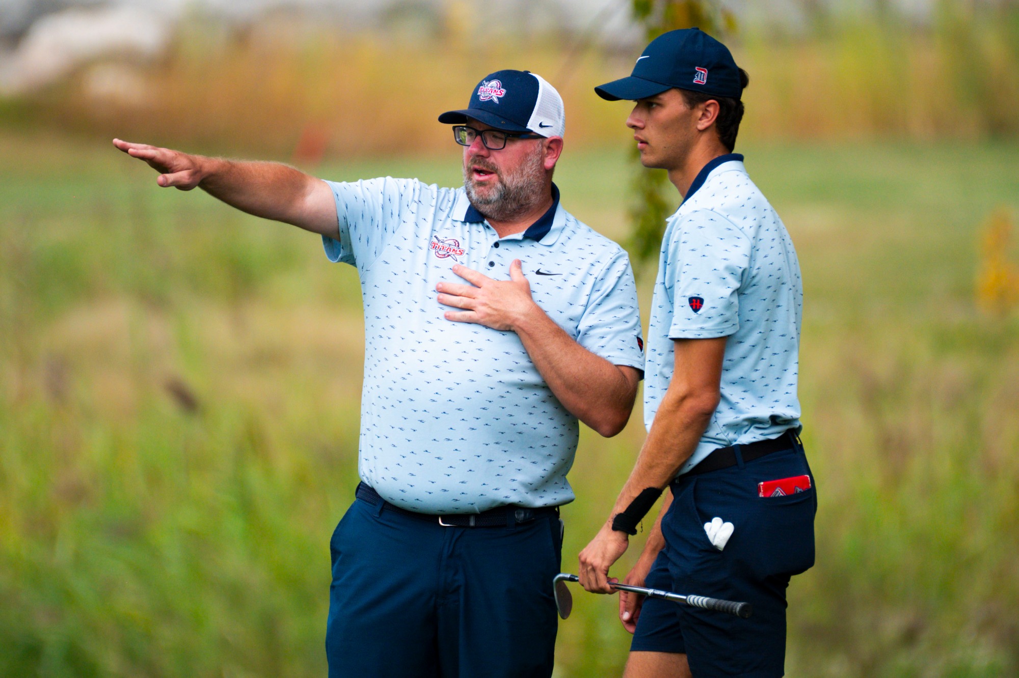 Head coach Jordan McArleton with David Swab