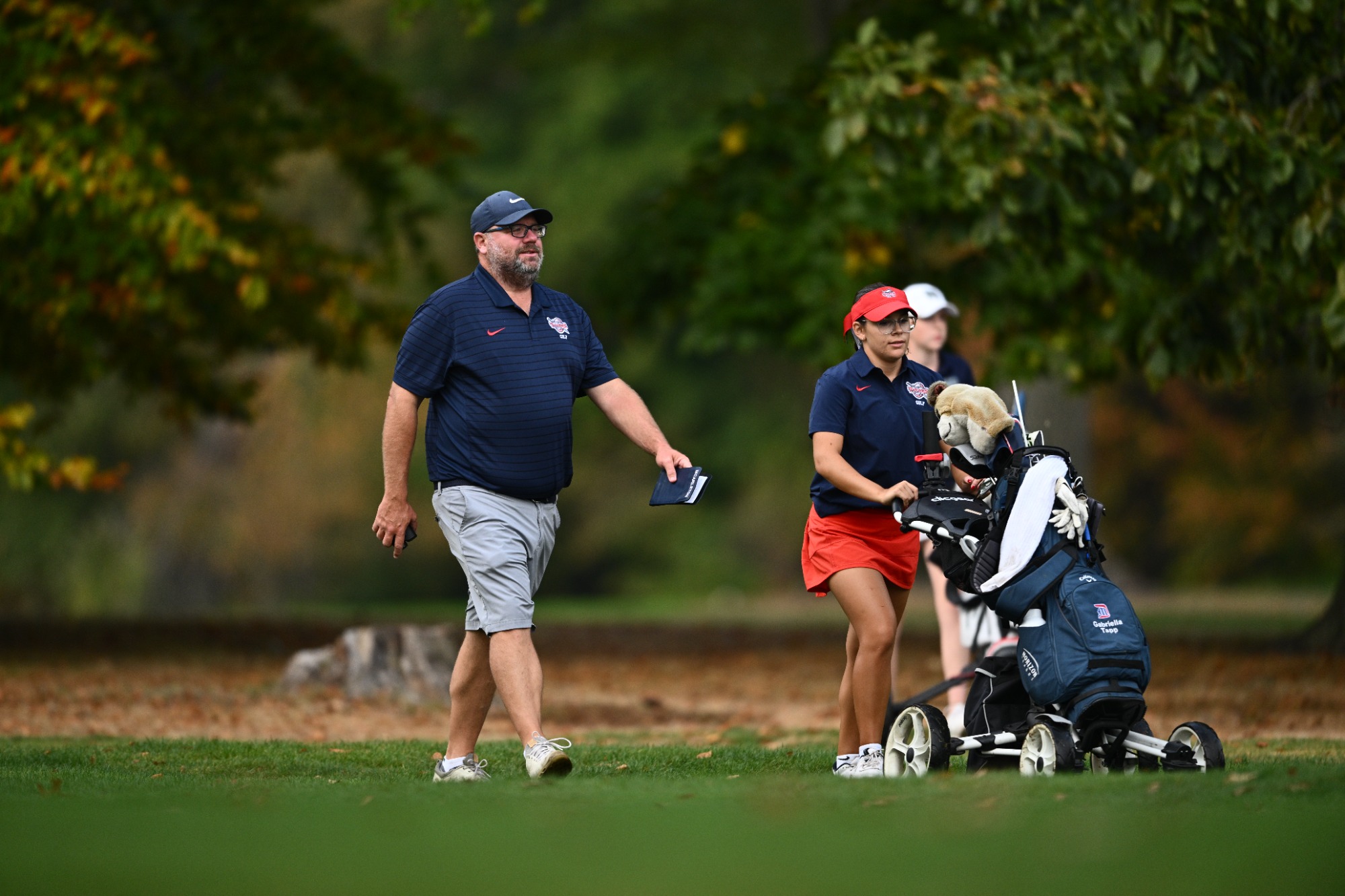 Head coach Jordan McArleton with Gabriella Tapp at Youngstown State