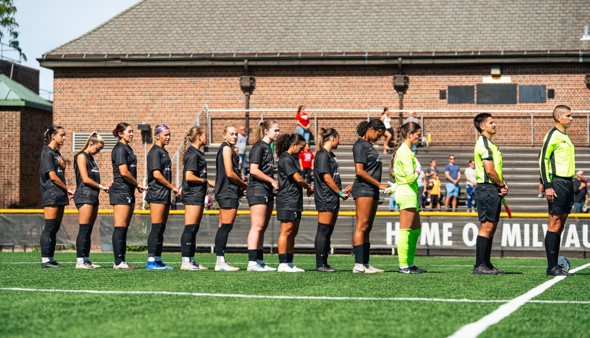 Team line up at Milwaukee