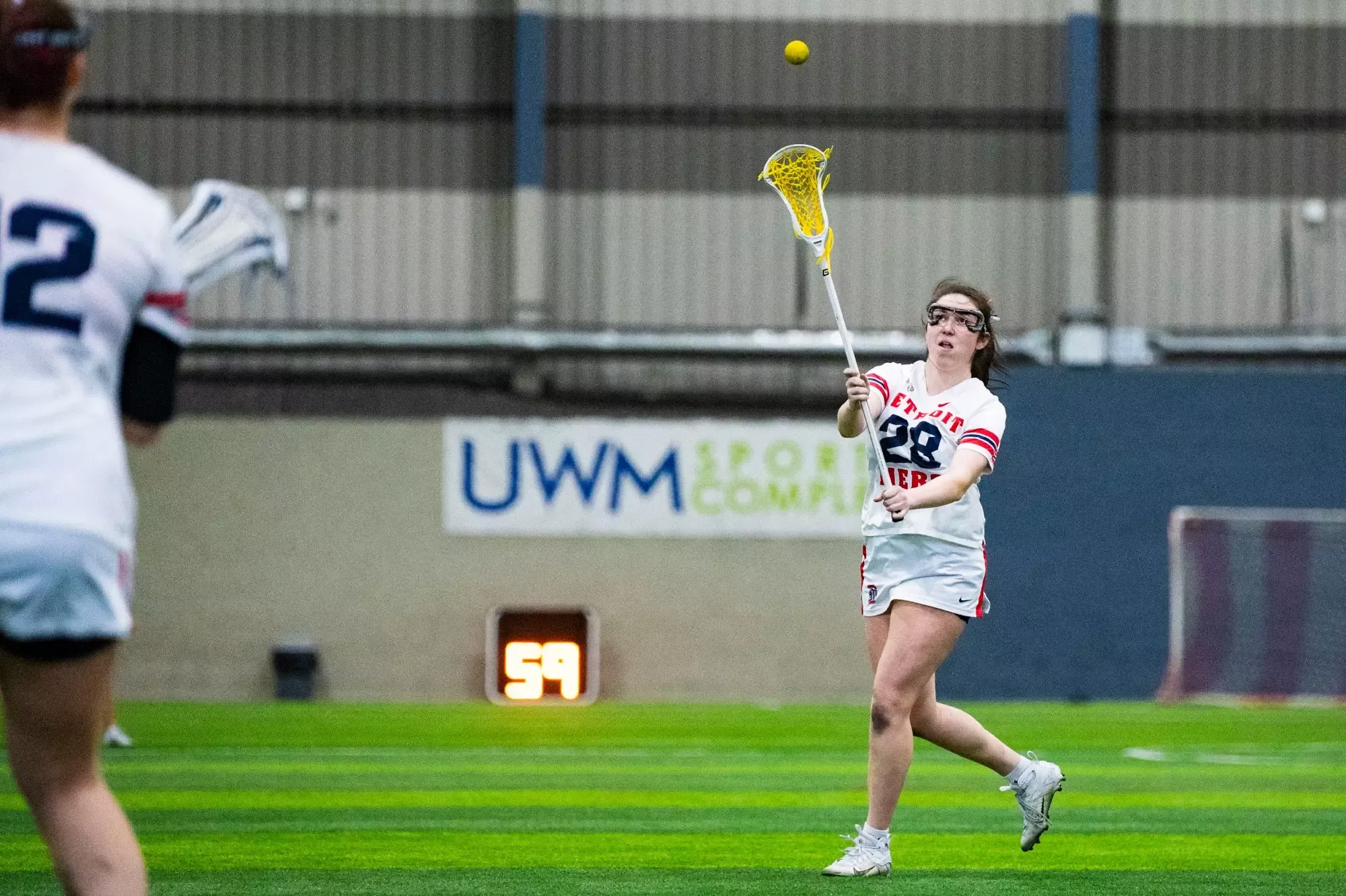 Morgan Stamatakis passing the ball 